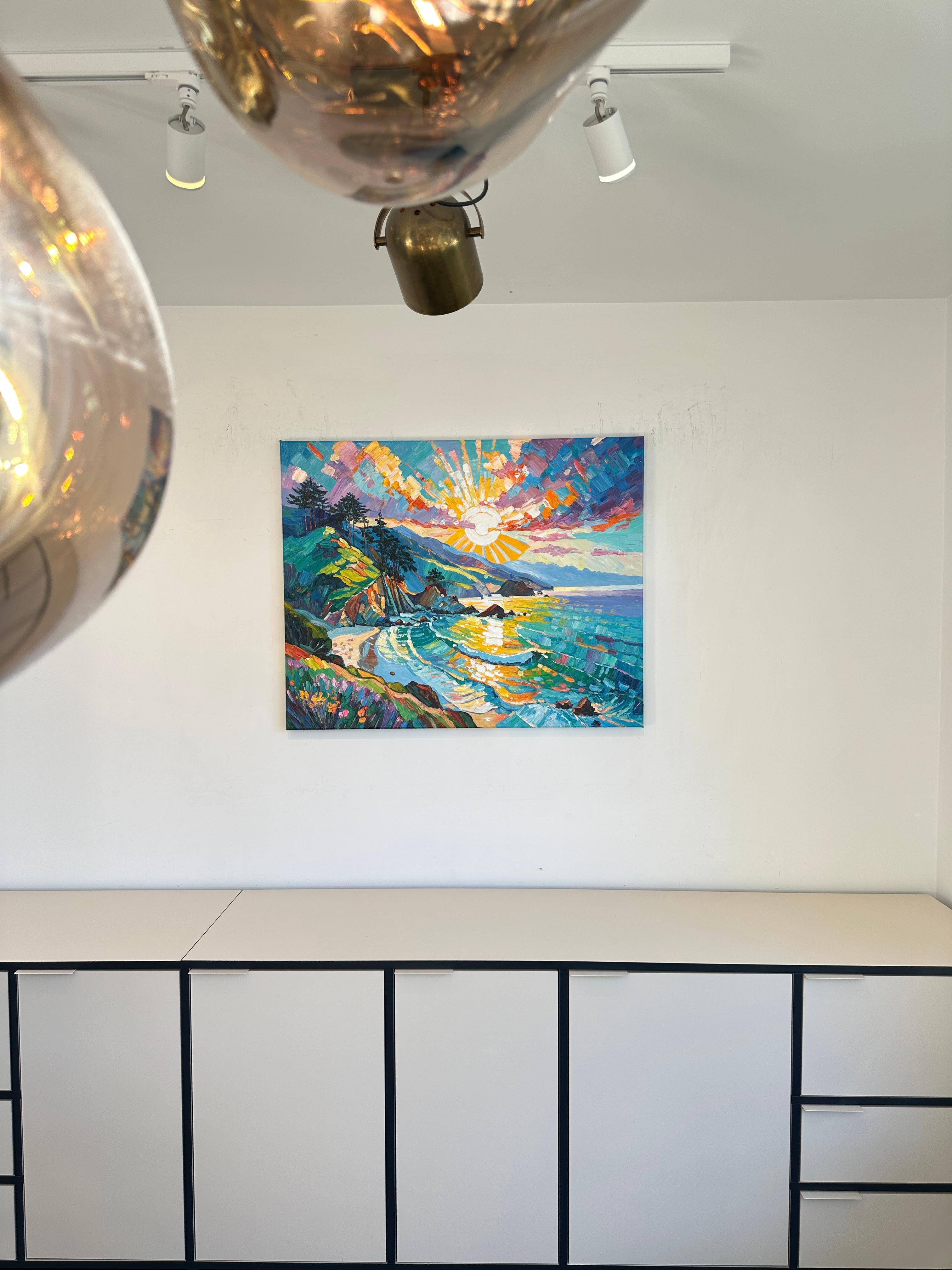 Guardare il sole tramontare con te di K.Husslein Pittura ad Impasto in vendita 7