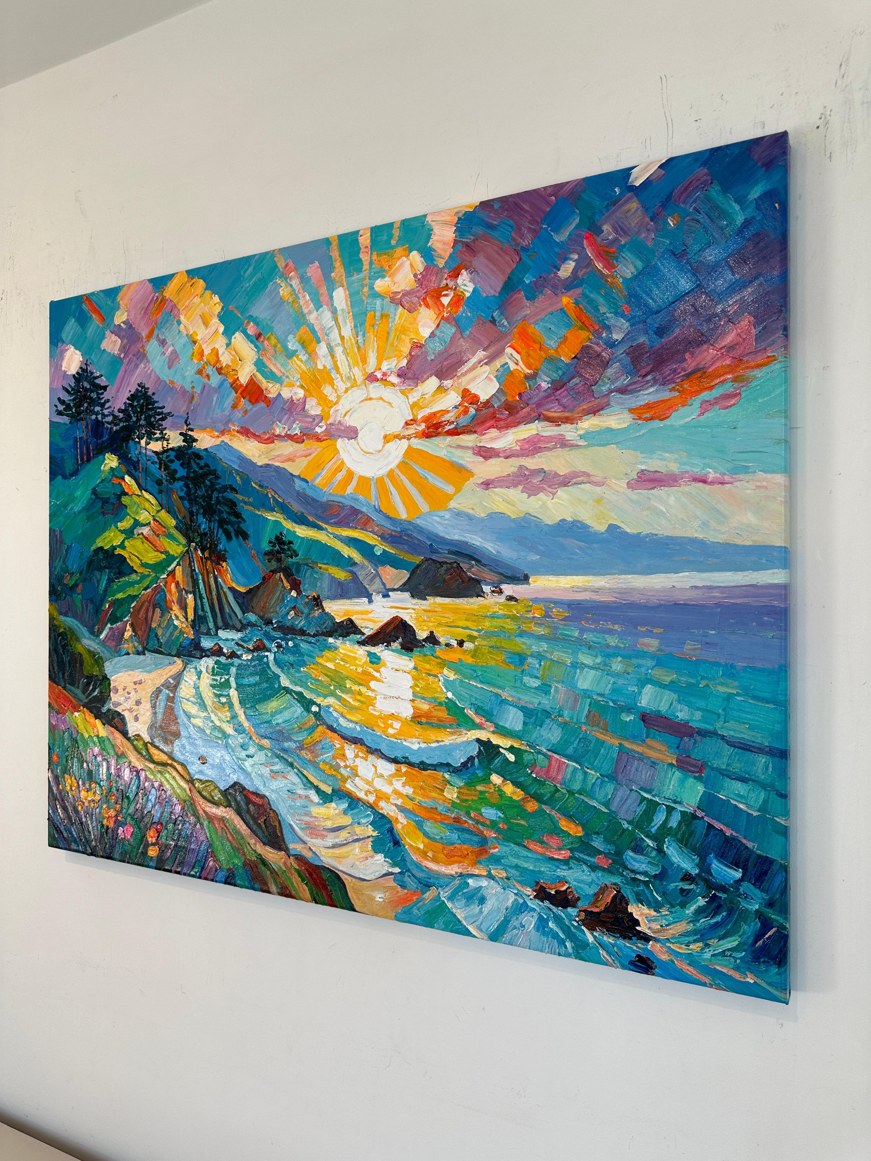 Guardare il sole tramontare con te di K.Husslein Pittura ad Impasto in vendita 8