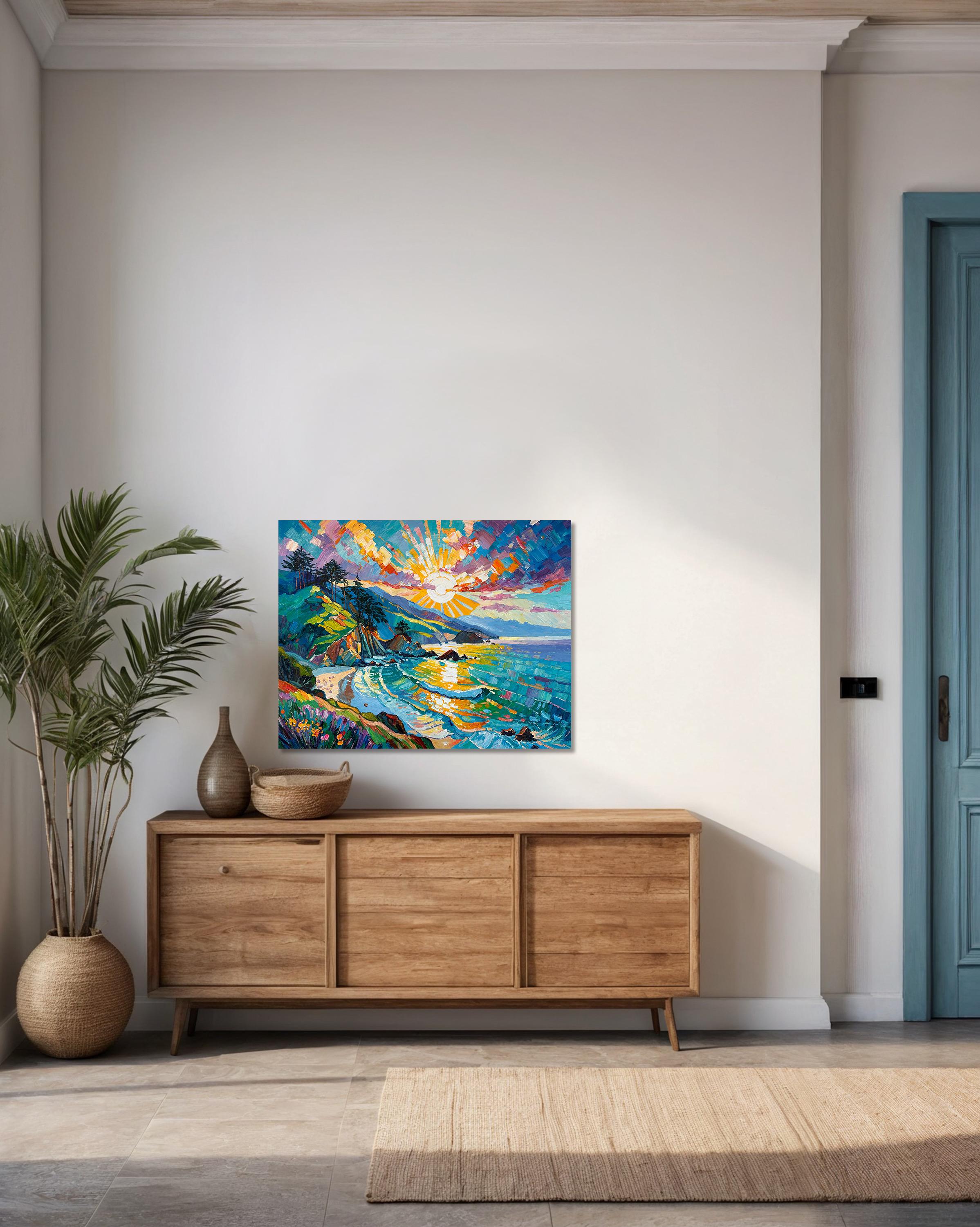 Guardare il sole tramontare con te di K.Husslein Pittura ad Impasto in vendita 9