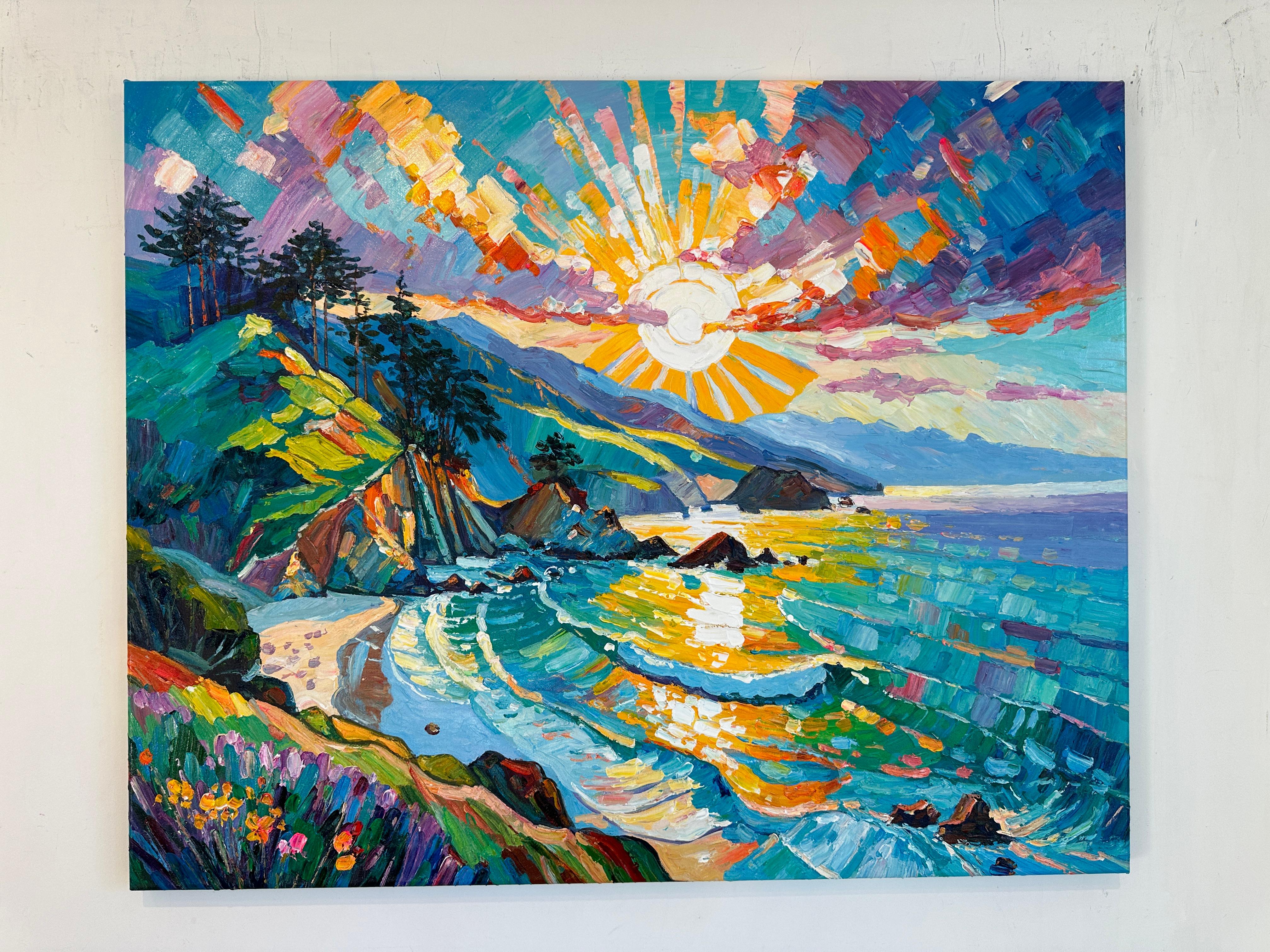 Guardare il sole tramontare con te di K.Husslein Pittura ad Impasto - Painting di Katharina Husslein