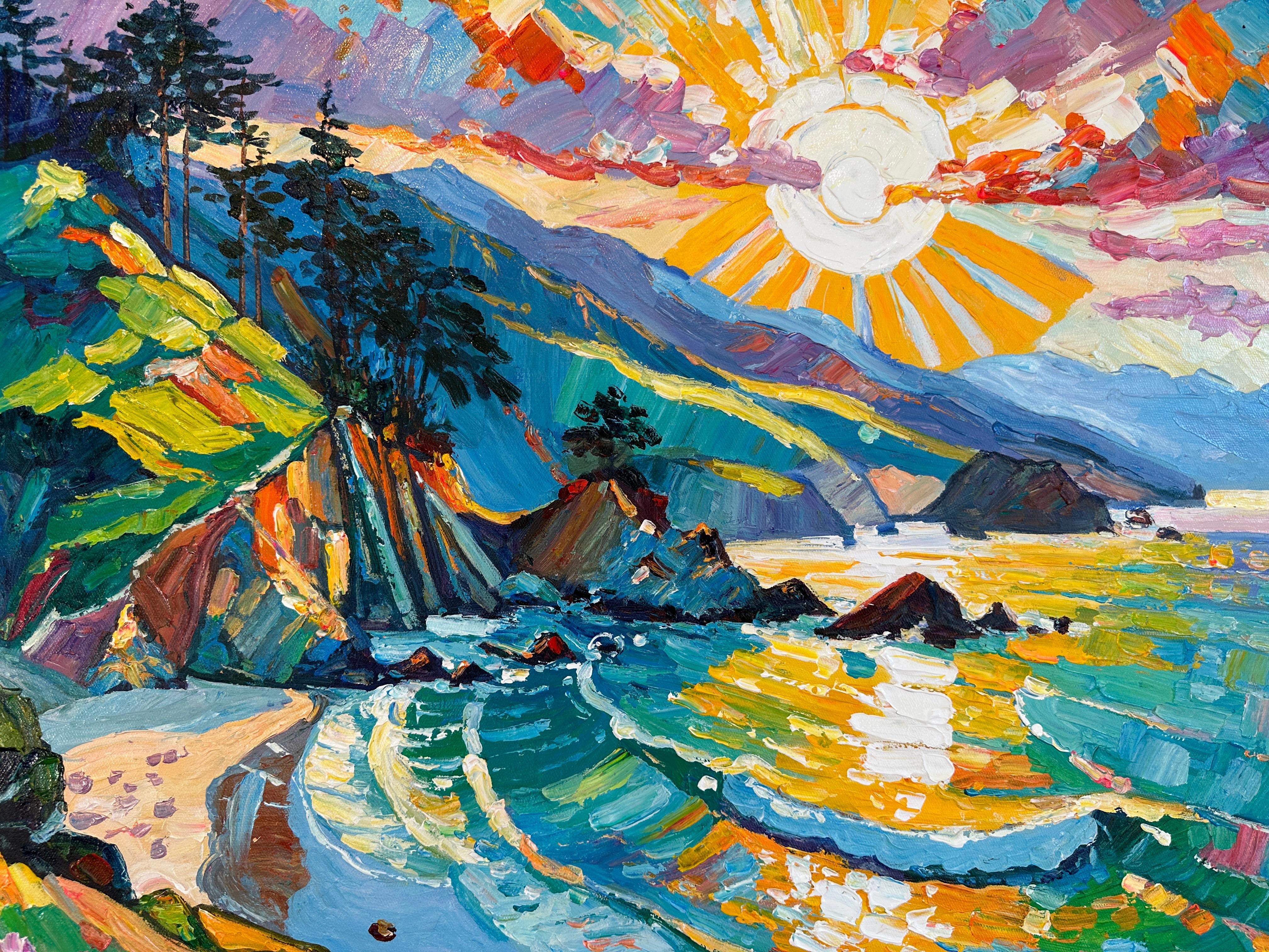 Guardare il sole tramontare con te di K.Husslein Pittura ad Impasto - Painting Impressionismo di Katharina Husslein
