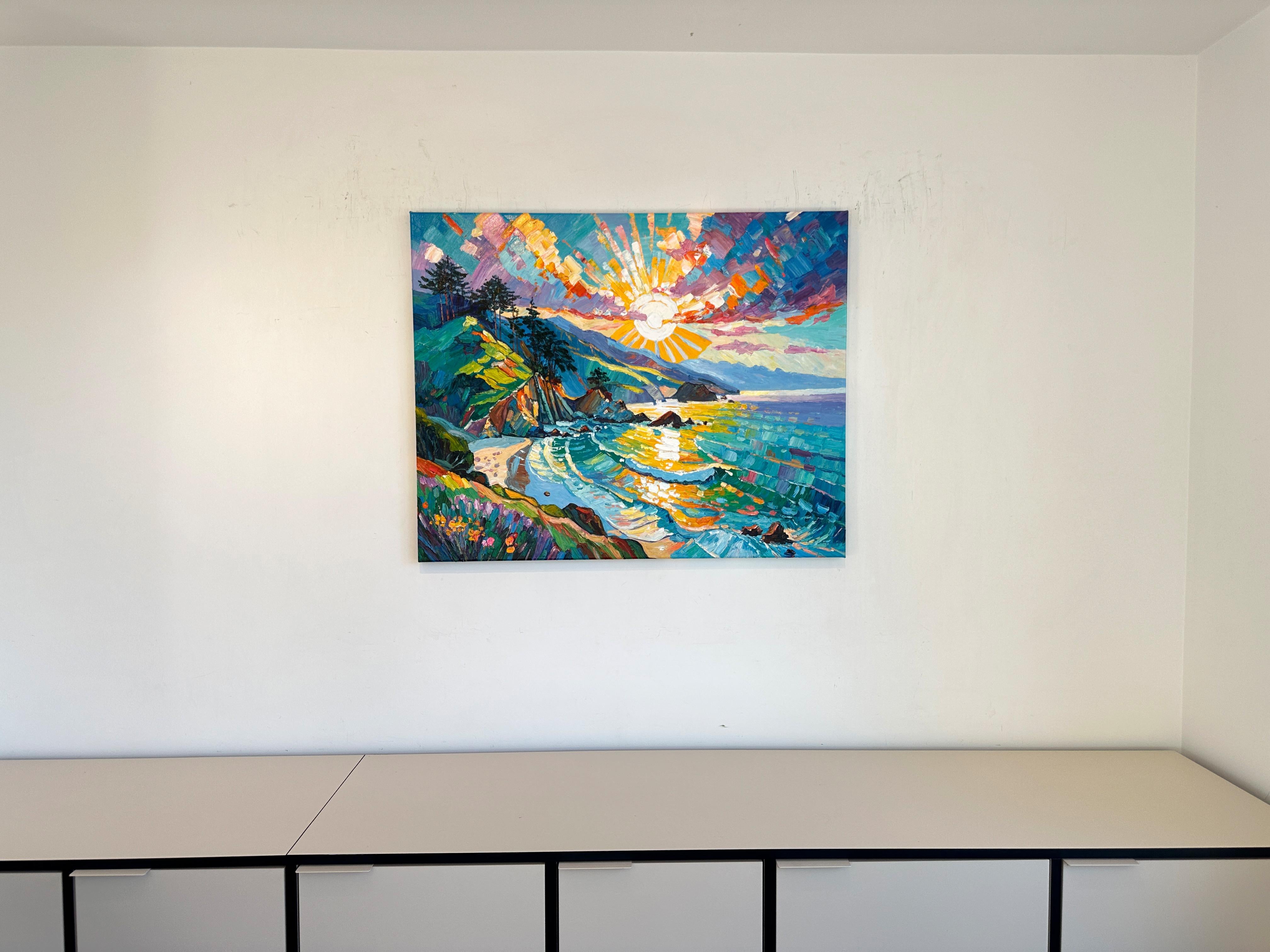 Guardare il sole tramontare con te di K.Husslein Pittura ad Impasto in vendita 1