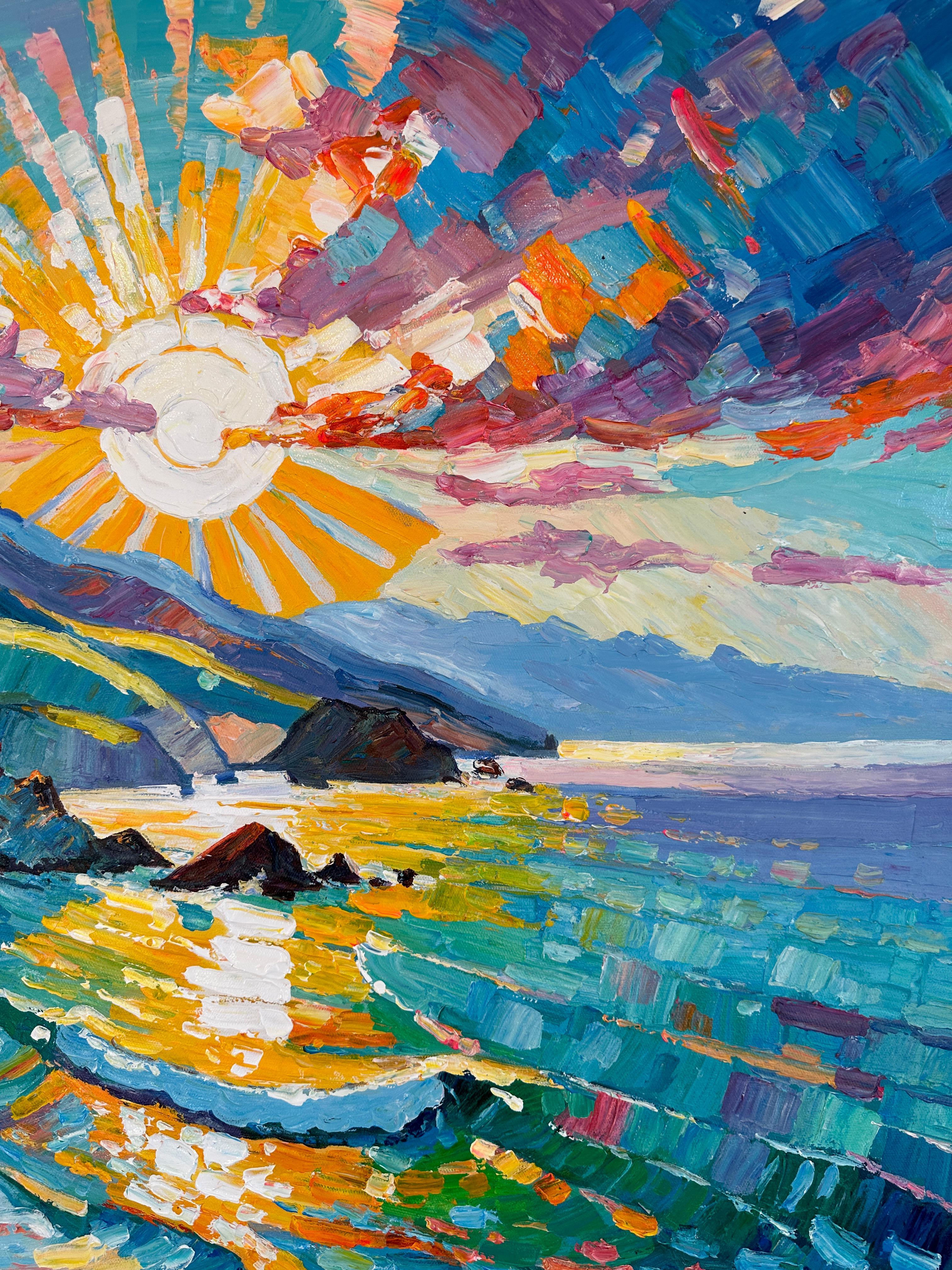 Guardare il sole tramontare con te di K.Husslein Pittura ad Impasto in vendita 2