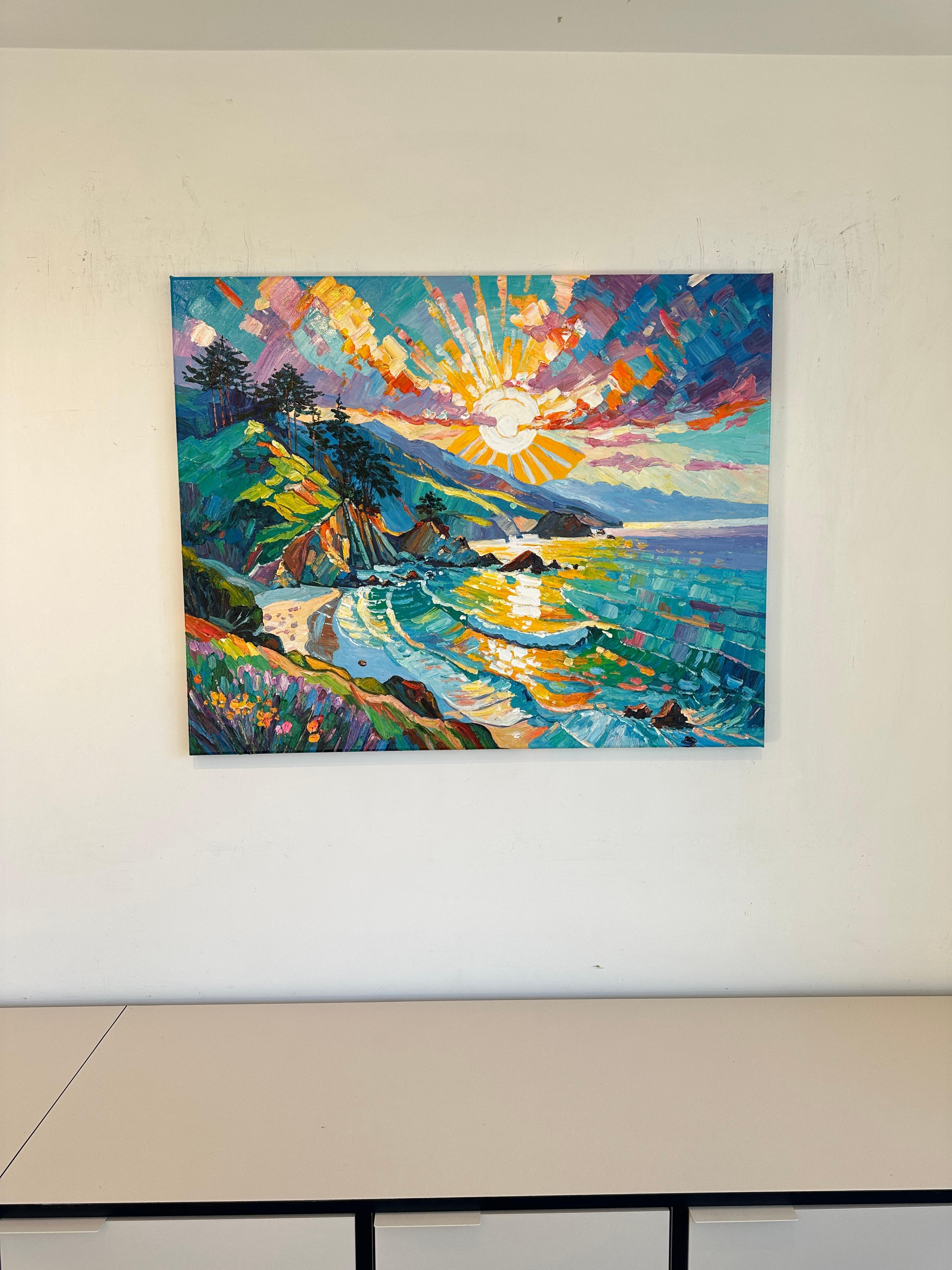 Guardare il sole tramontare con te di K.Husslein Pittura ad Impasto in vendita 3