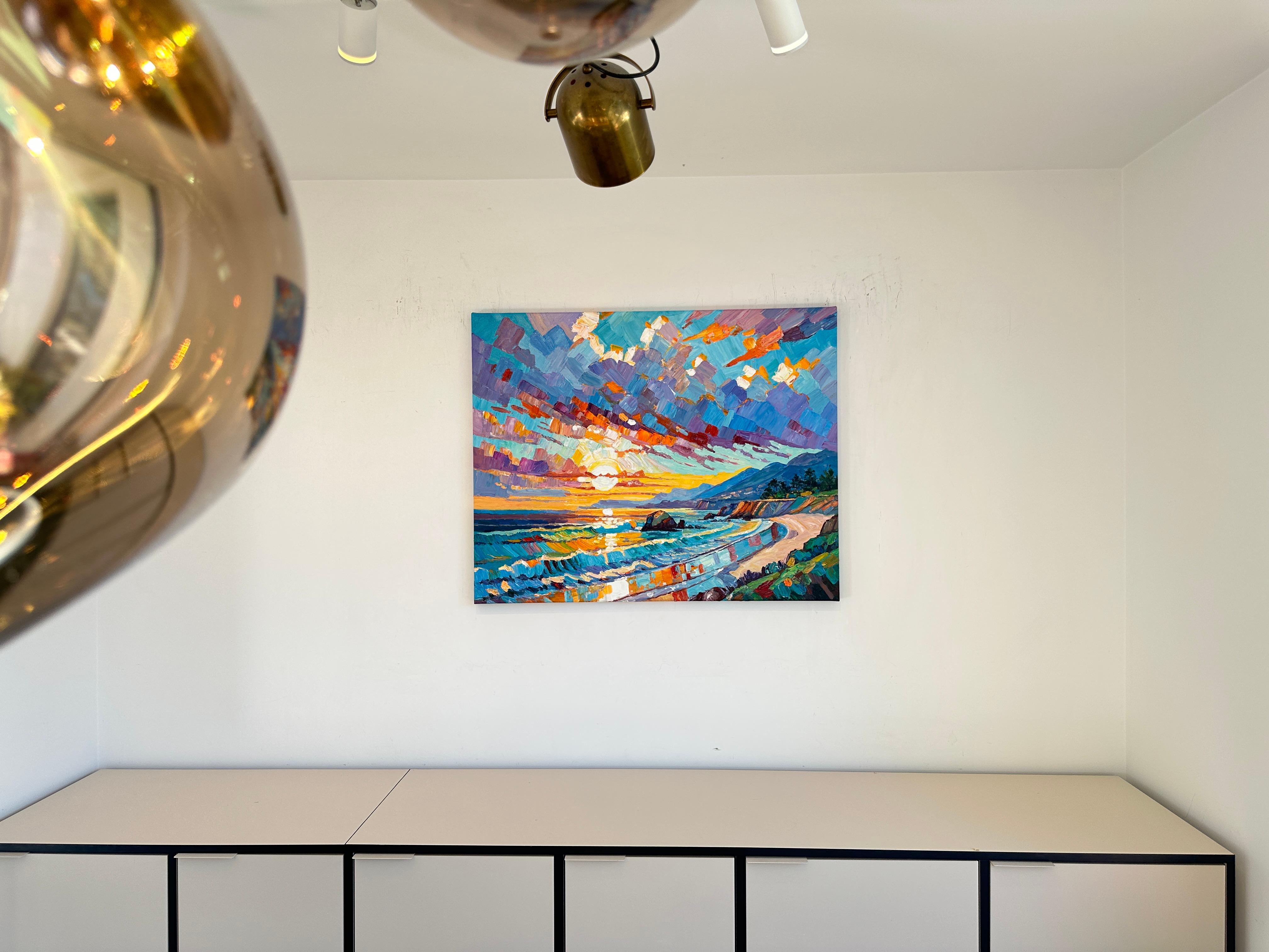 Watching the Sun go down with You von K.Husslein Impasto-Gemälde im Angebot 3