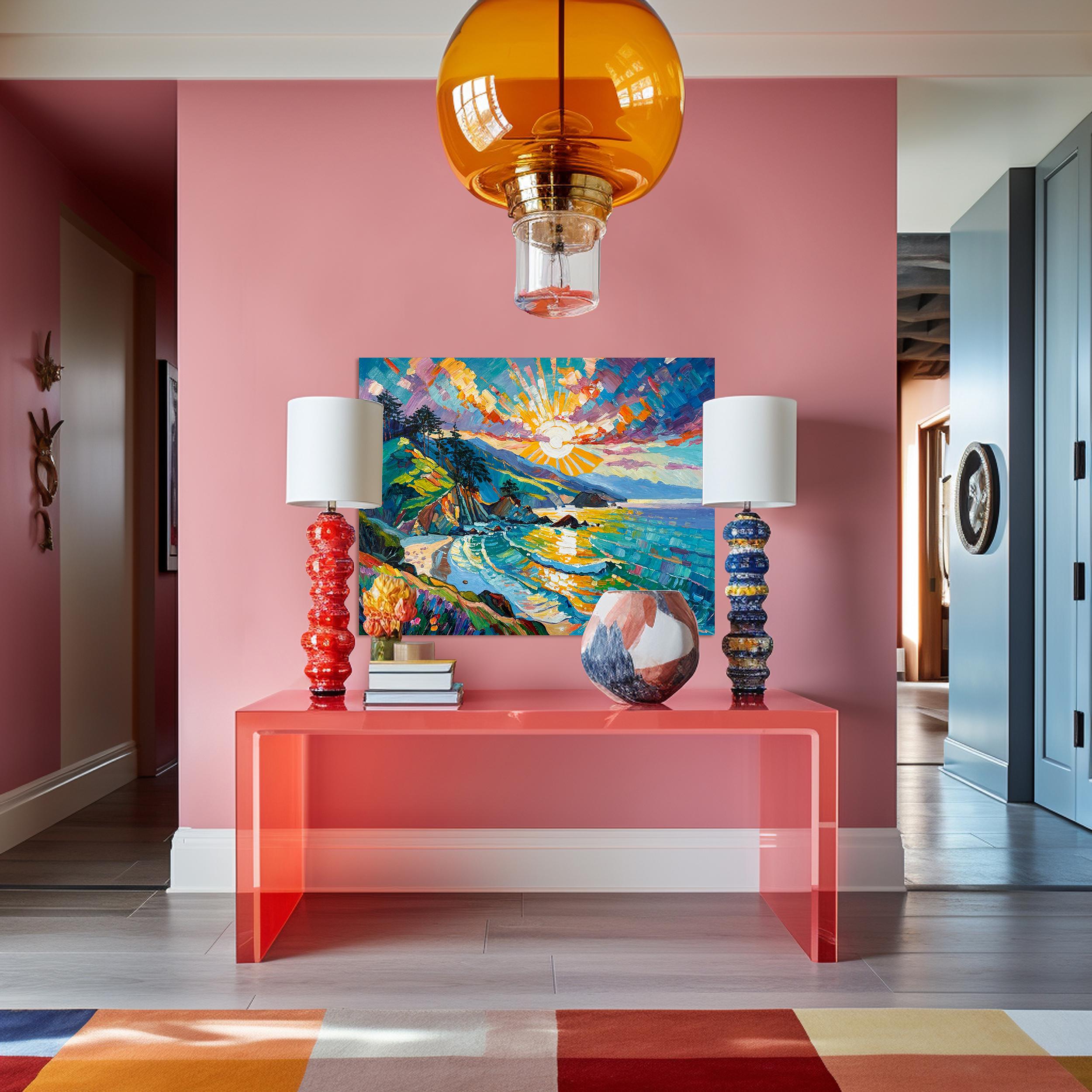 Guardare il sole tramontare con te di K.Husslein Pittura ad Impasto in vendita 4