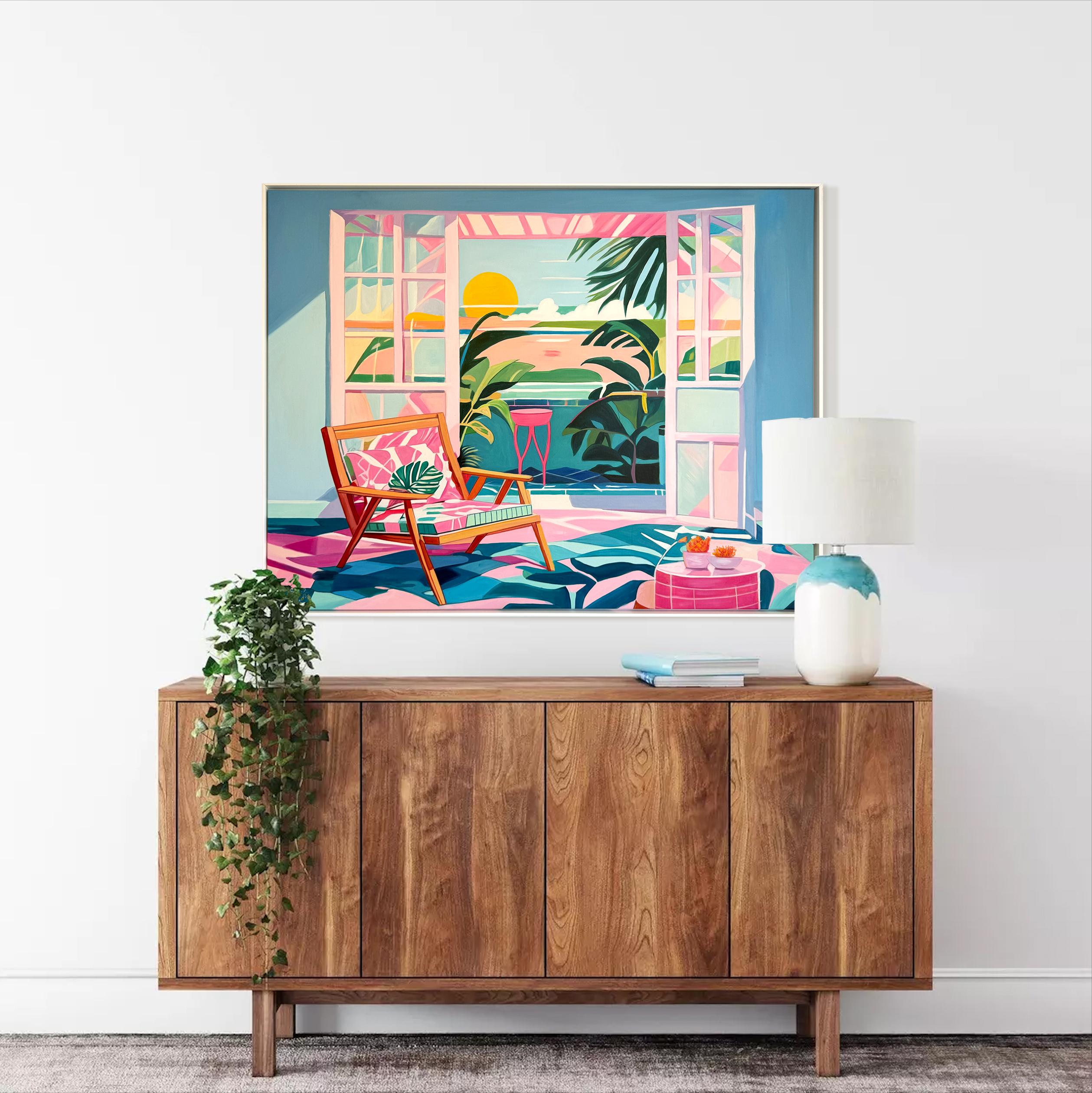 Water between our Souls - Katharina Husslein Oil Landscape Ocean Painting For Sale 14