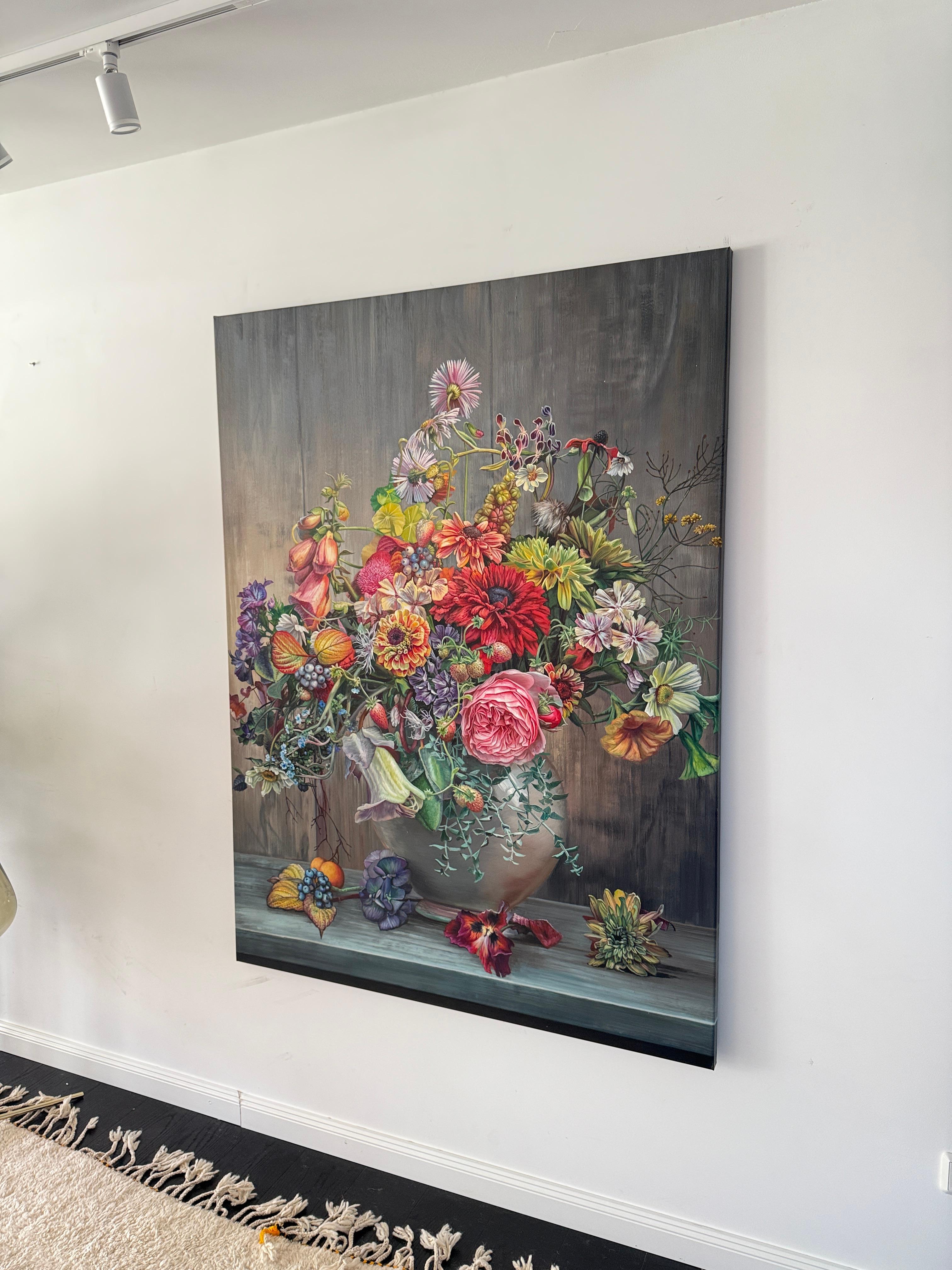 Wir werden zusammen gezogen wie das Licht zum Morgen - KHusslein Blumenstillleben im Angebot 11