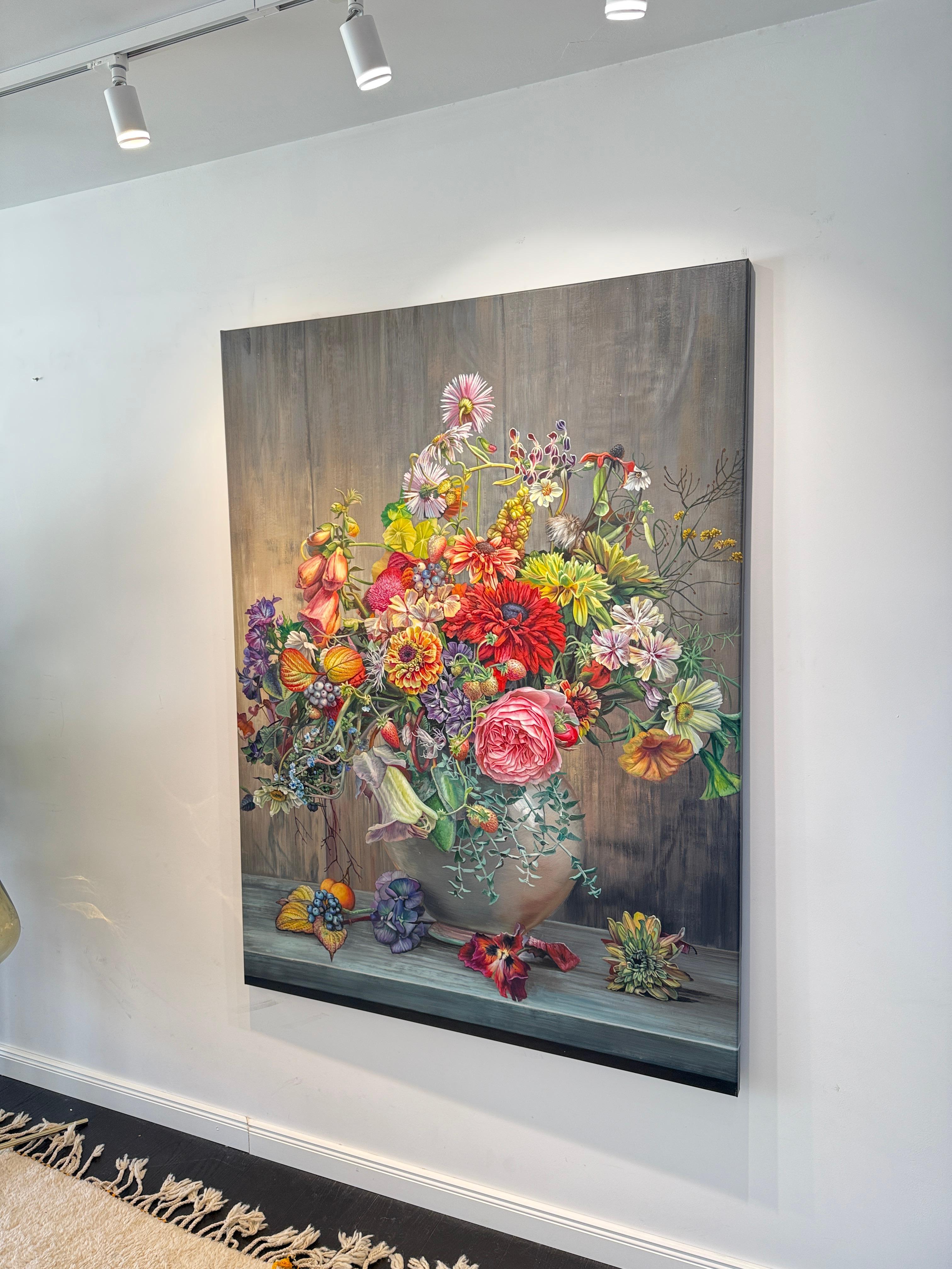 Wir werden zusammen gezogen wie das Licht zum Morgen - KHusslein Blumenstillleben im Angebot 13