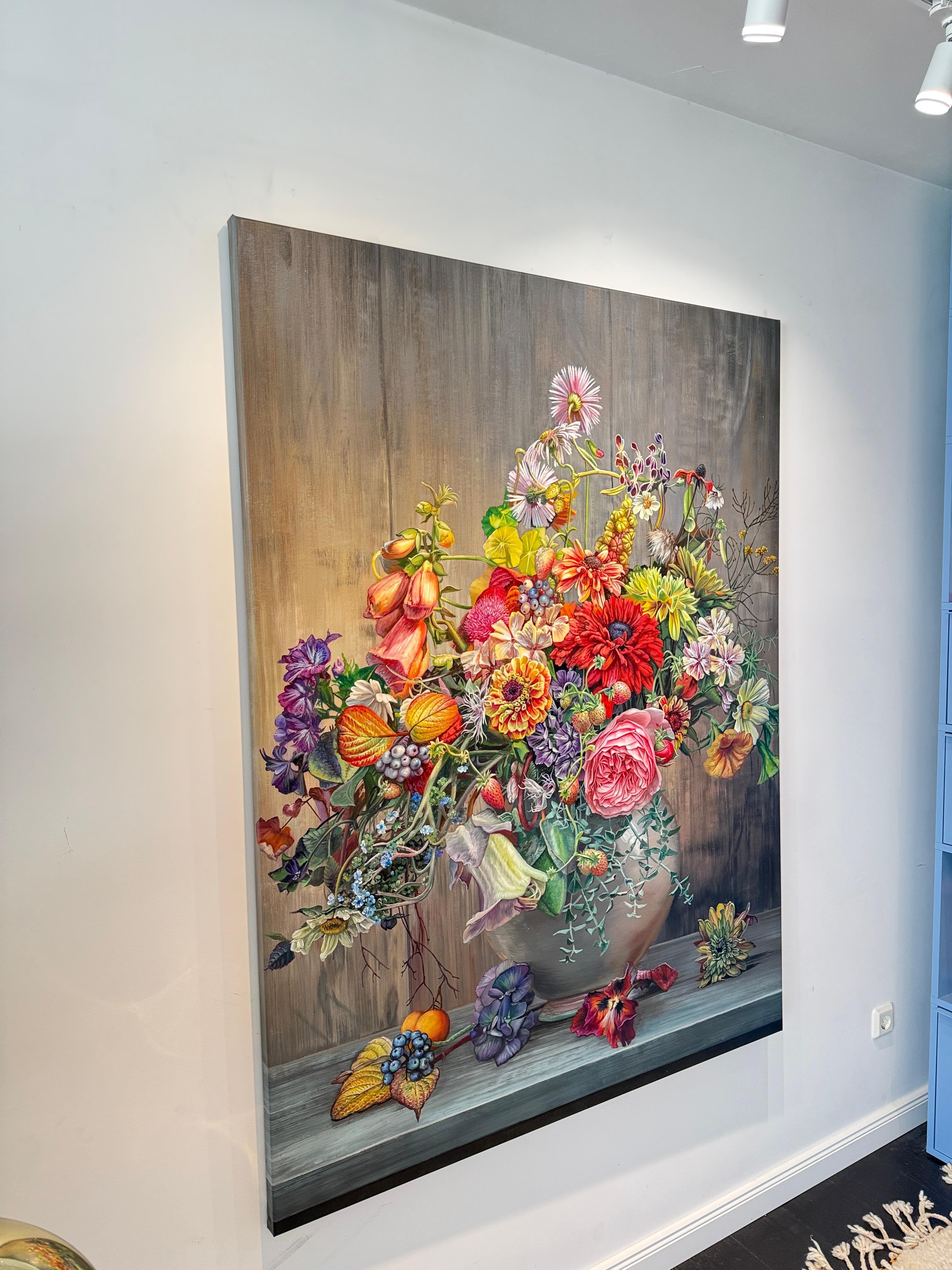 Wir werden zusammen gezogen wie das Licht zum Morgen - KHusslein Blumenstillleben im Angebot 14