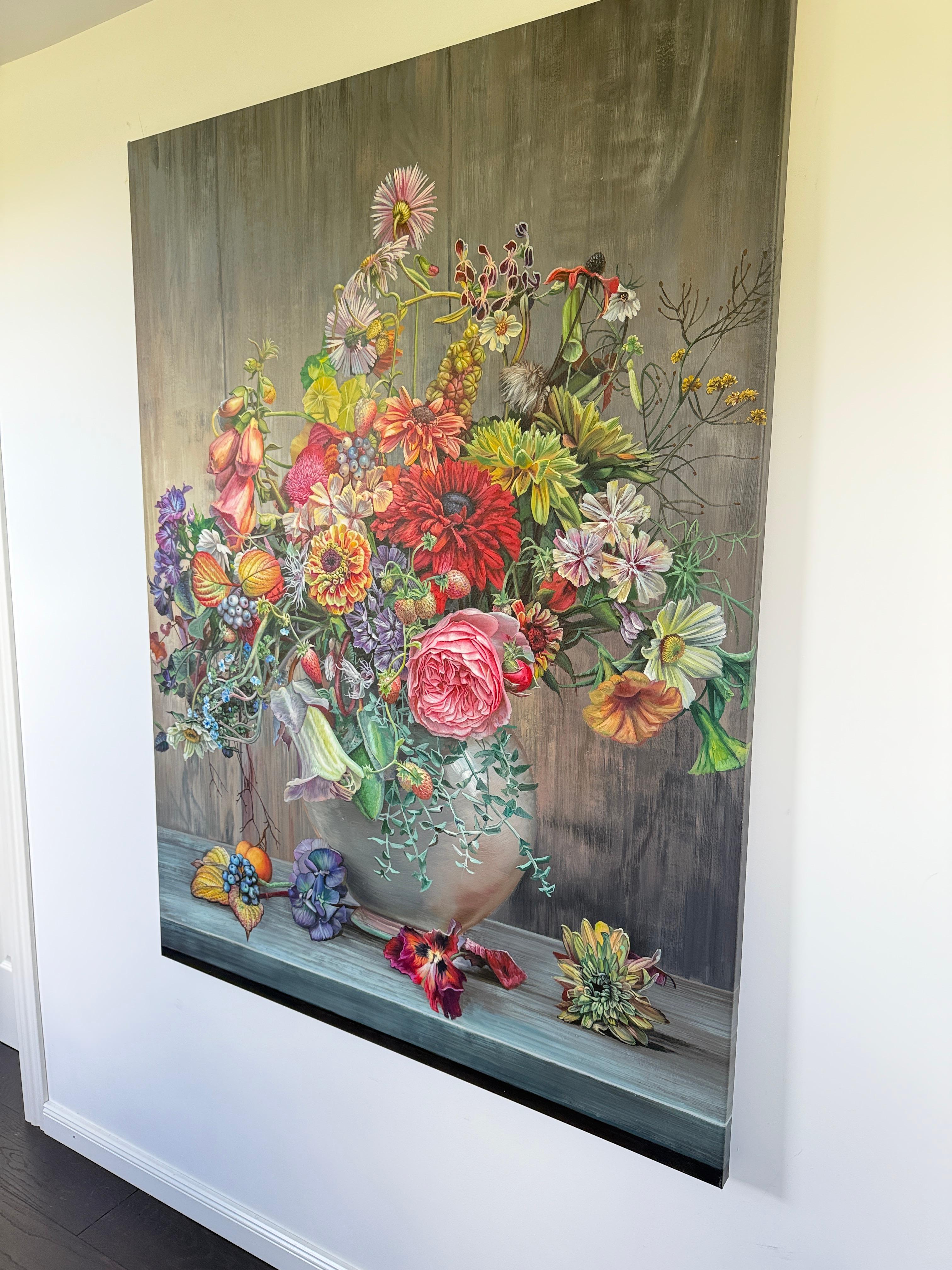Wir werden zusammen gezogen wie das Licht zum Morgen - KHusslein Blumenstillleben im Angebot 4
