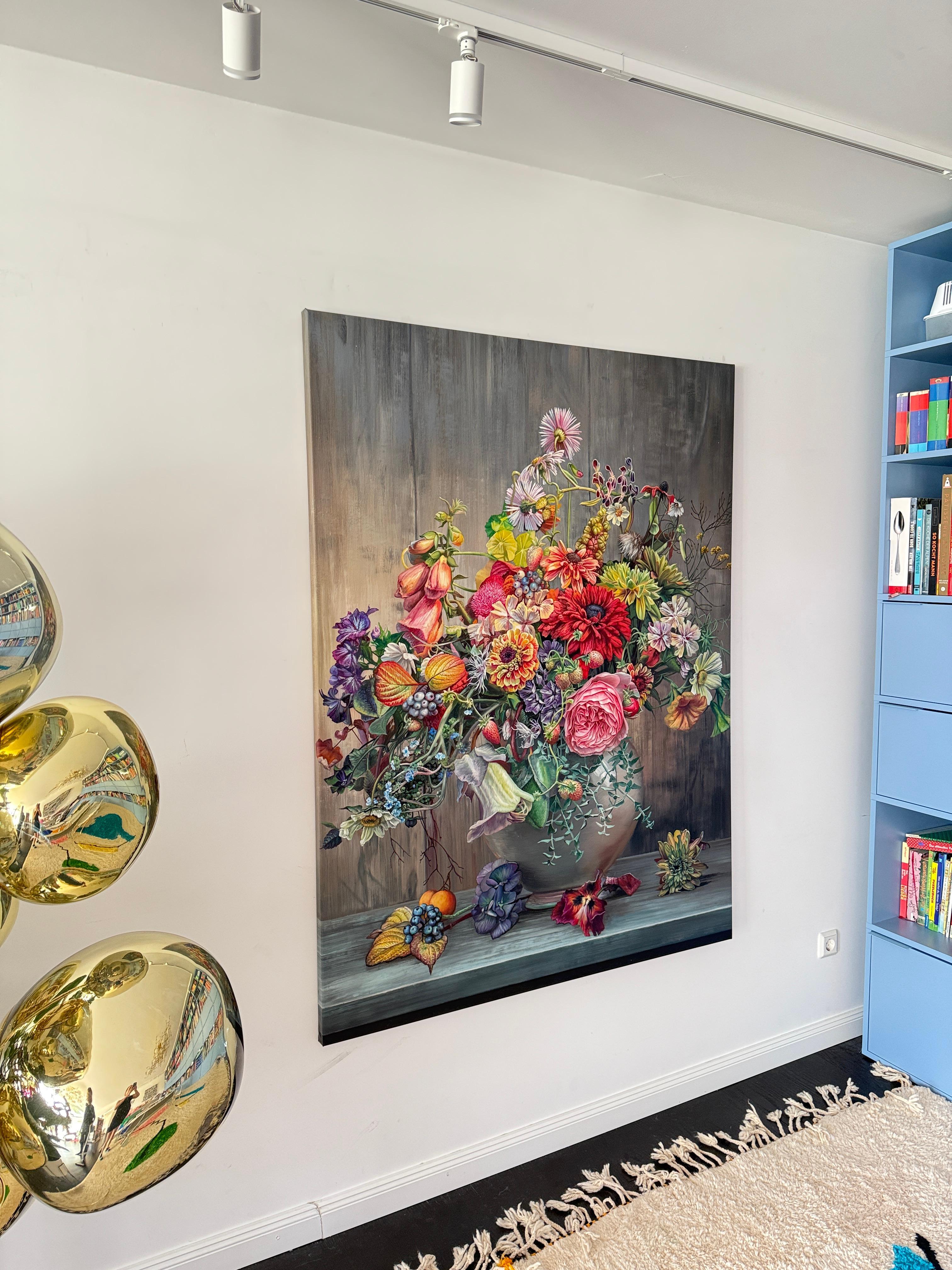 Wir werden zusammen gezogen wie das Licht zum Morgen - KHusslein Blumenstillleben im Angebot 6