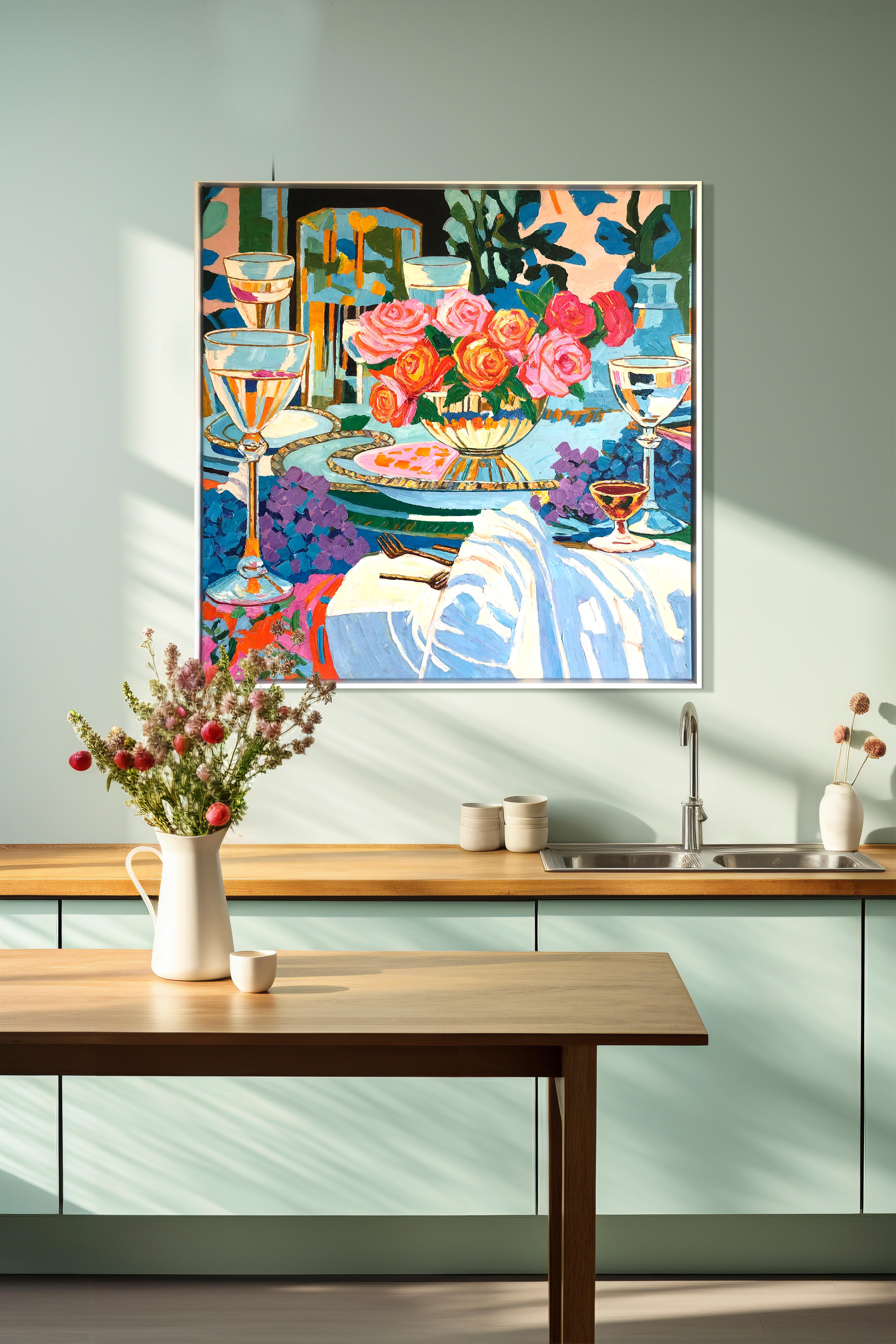 What my Lips have tasted by K.Husslein Impasto, Esstisch-Gemälde, Impasto im Angebot 7