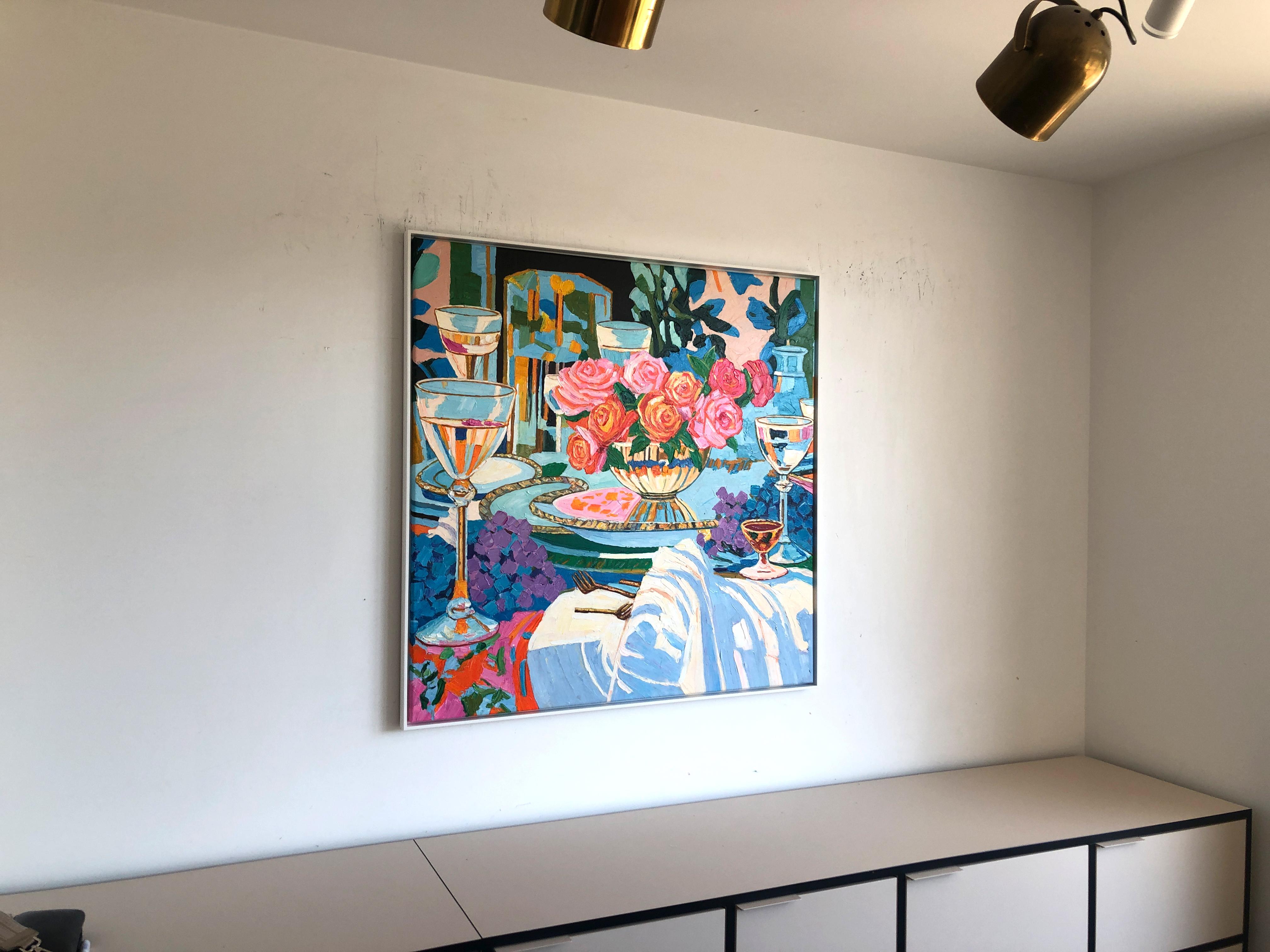 What my Lips have tasted by K.Husslein Impasto, Esstisch-Gemälde, Impasto im Angebot 10