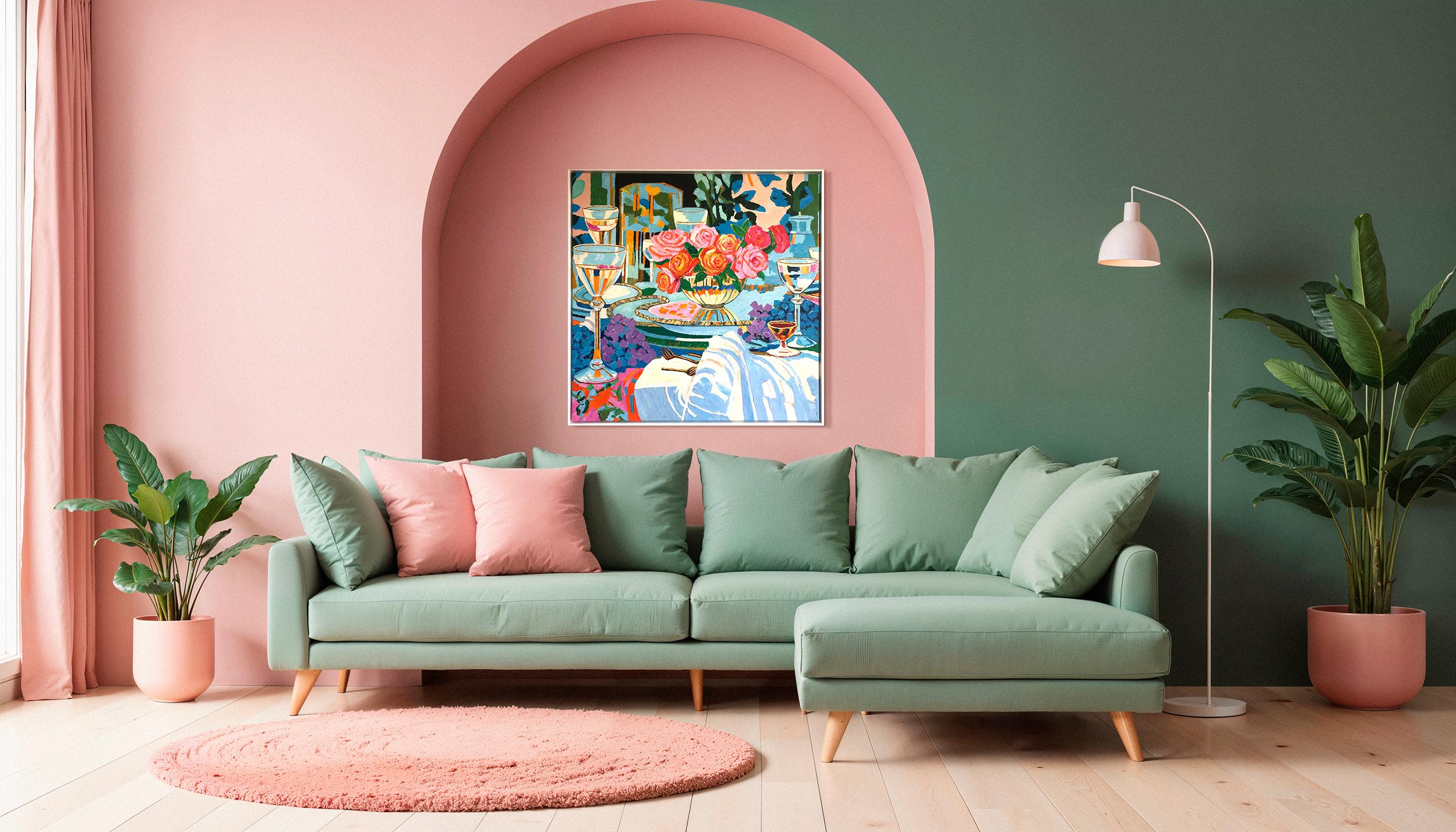 What my Lips have tasted by K.Husslein Impasto, Esstisch-Gemälde, Impasto im Angebot 12