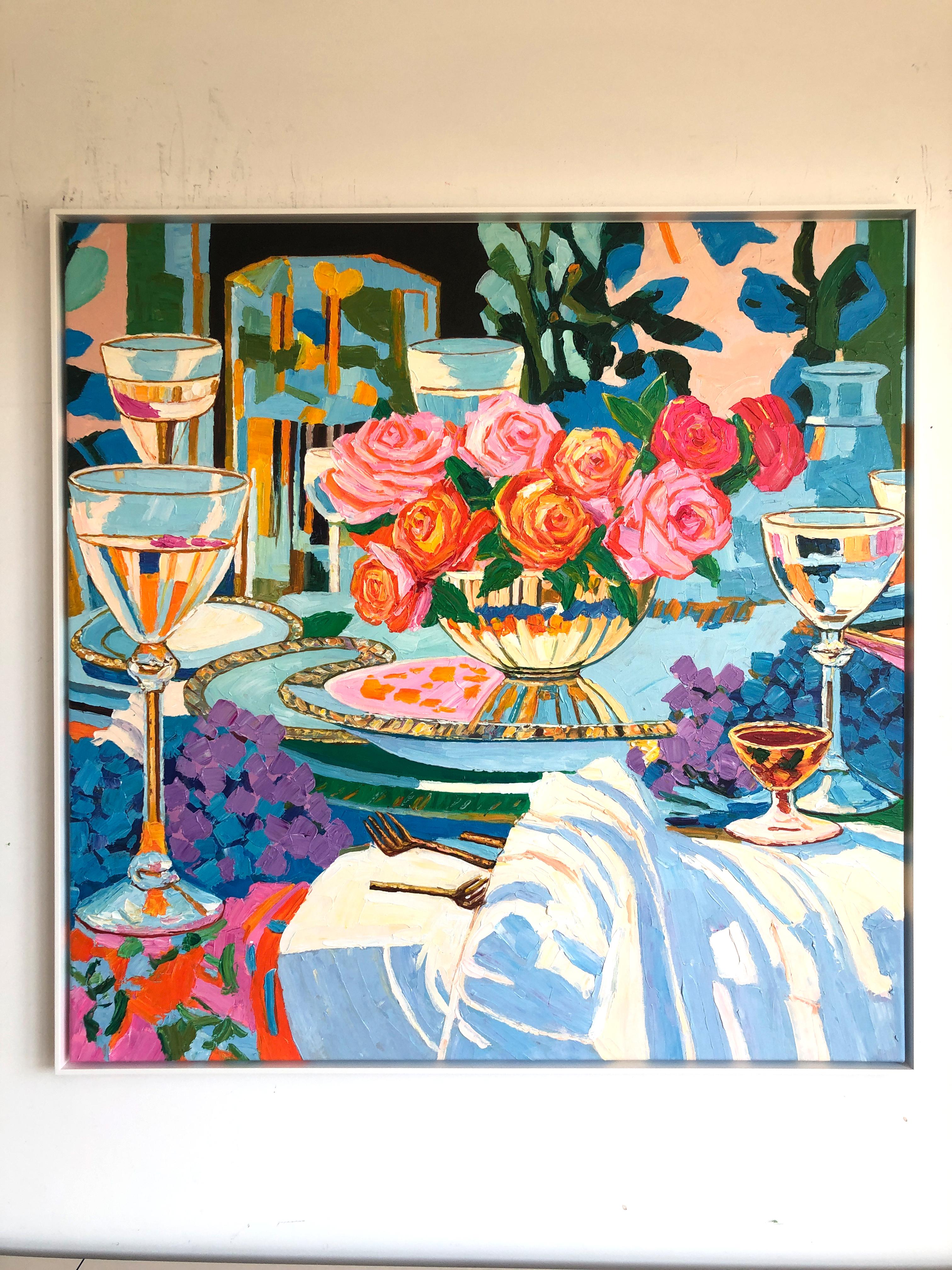 What my Lips have tasted by K.Husslein Impasto, Esstisch-Gemälde, Impasto im Angebot 2