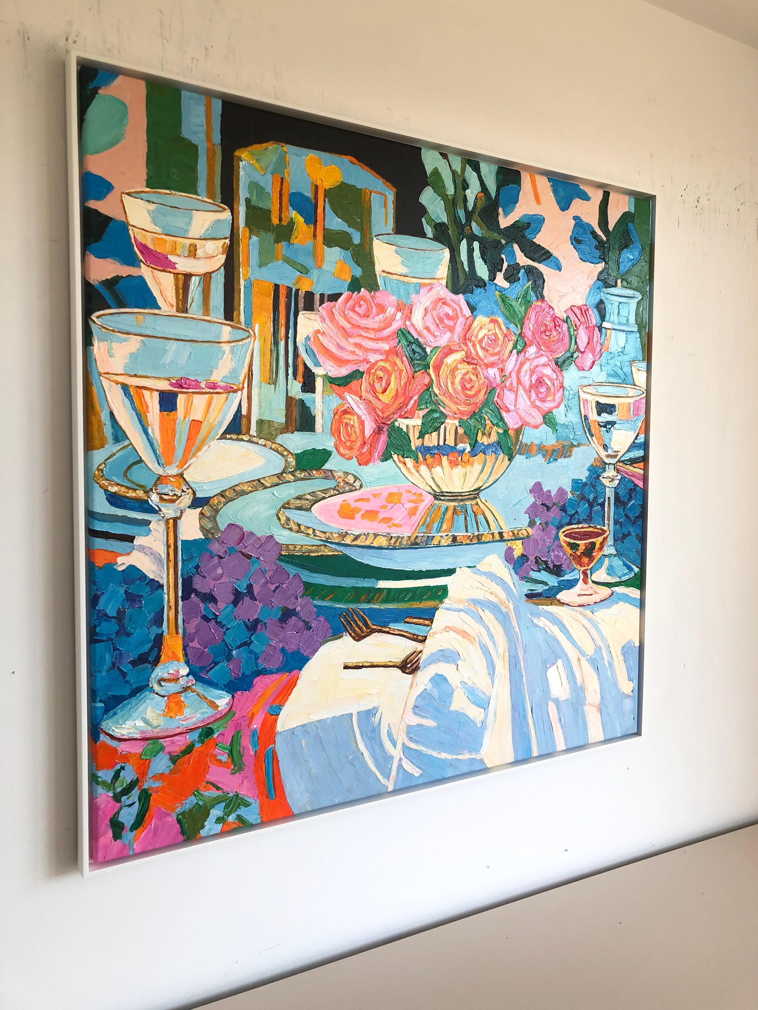 What my Lips have tasted by K.Husslein Impasto, Esstisch-Gemälde, Impasto im Angebot 6
