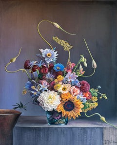 Tout ce que tu as ressenti pour toi - K.K. Hyperréaliste  fleur tournesol Nature morte
