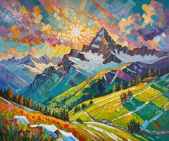 Dove la luce ci trova di K.Husslein Impasto Paesaggio pittura ad olio