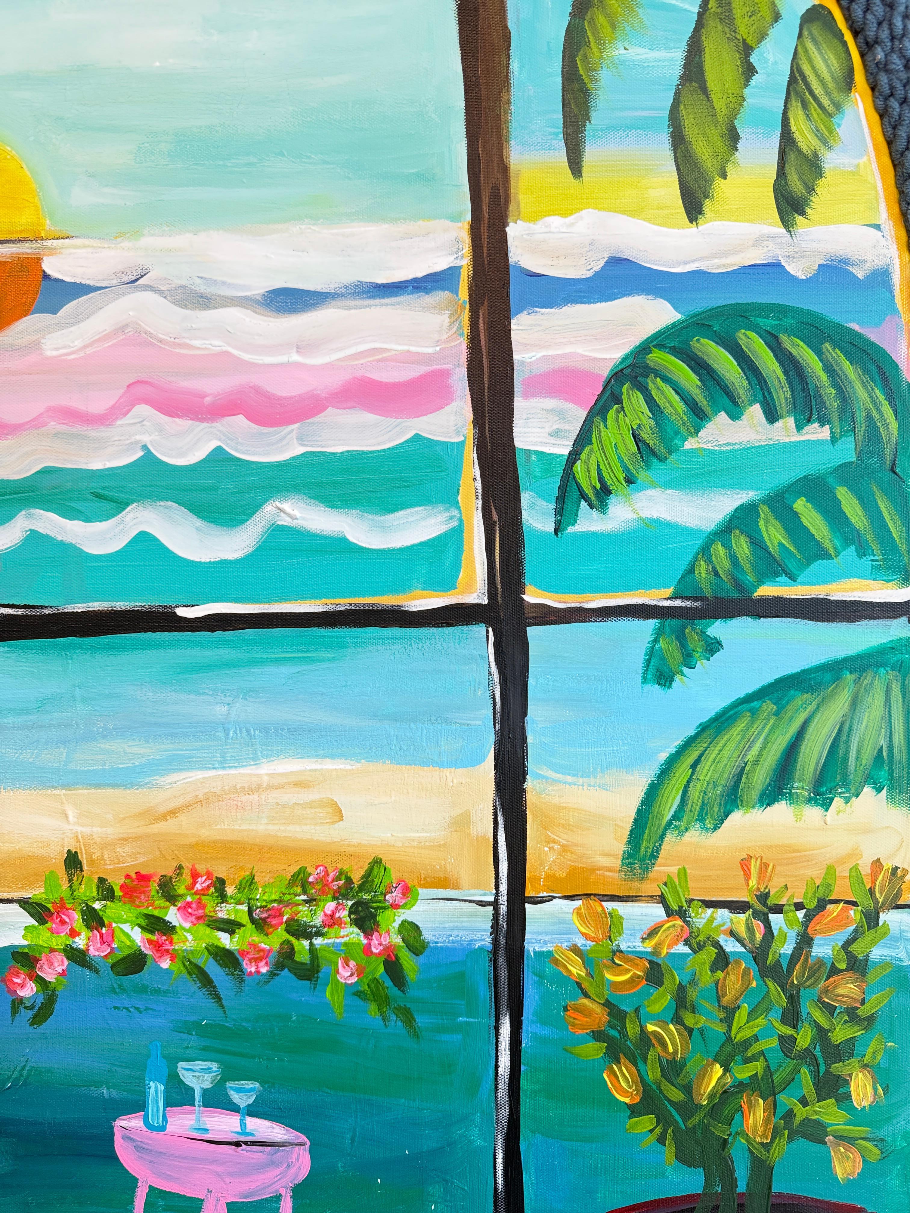 Donde el tiempo se ralentiza - K.Husslein Pintura de paisaje con mechones en venta 6
