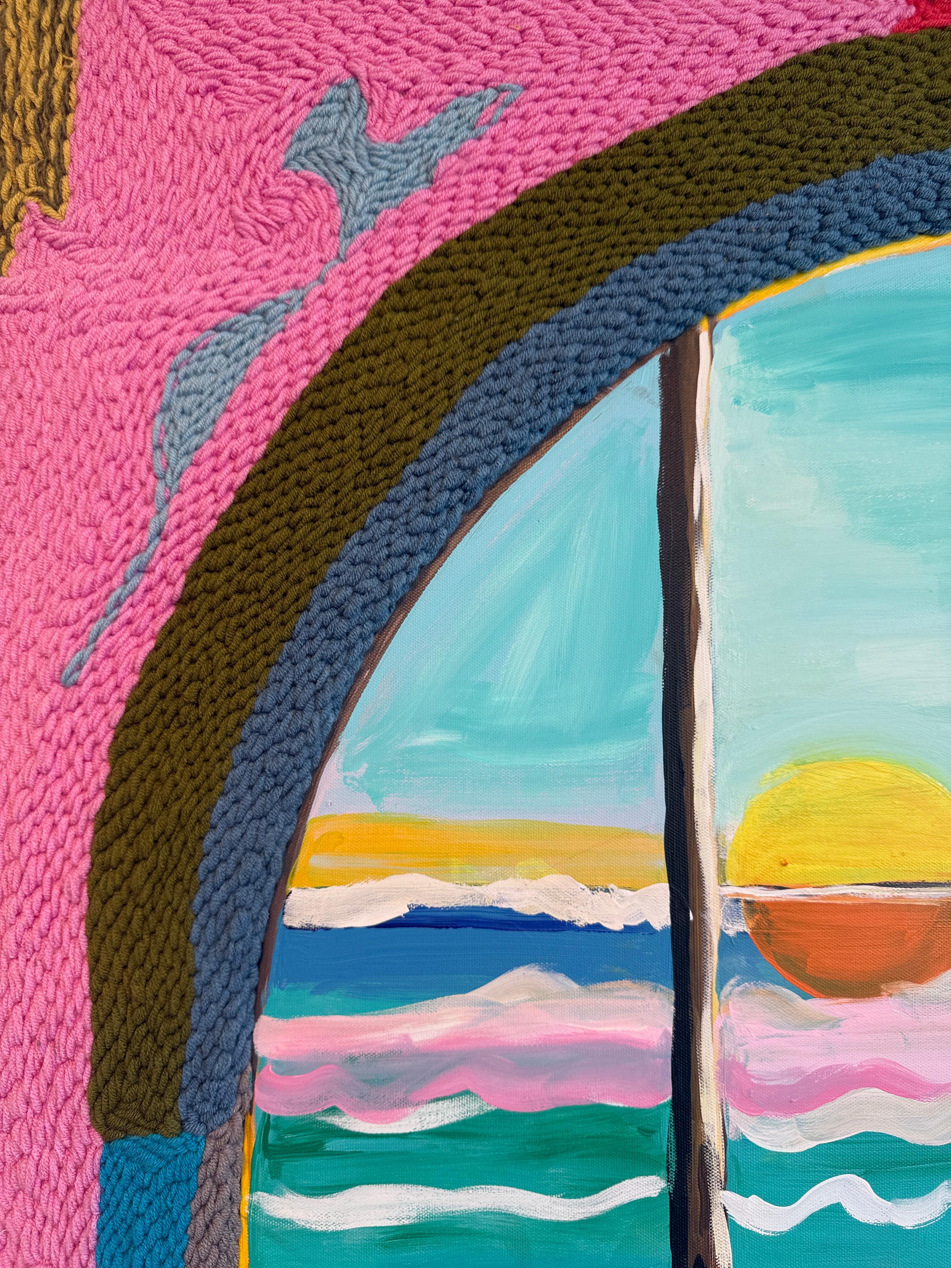 Donde el tiempo se ralentiza - K.Husslein Pintura de paisaje con mechones en venta 9
