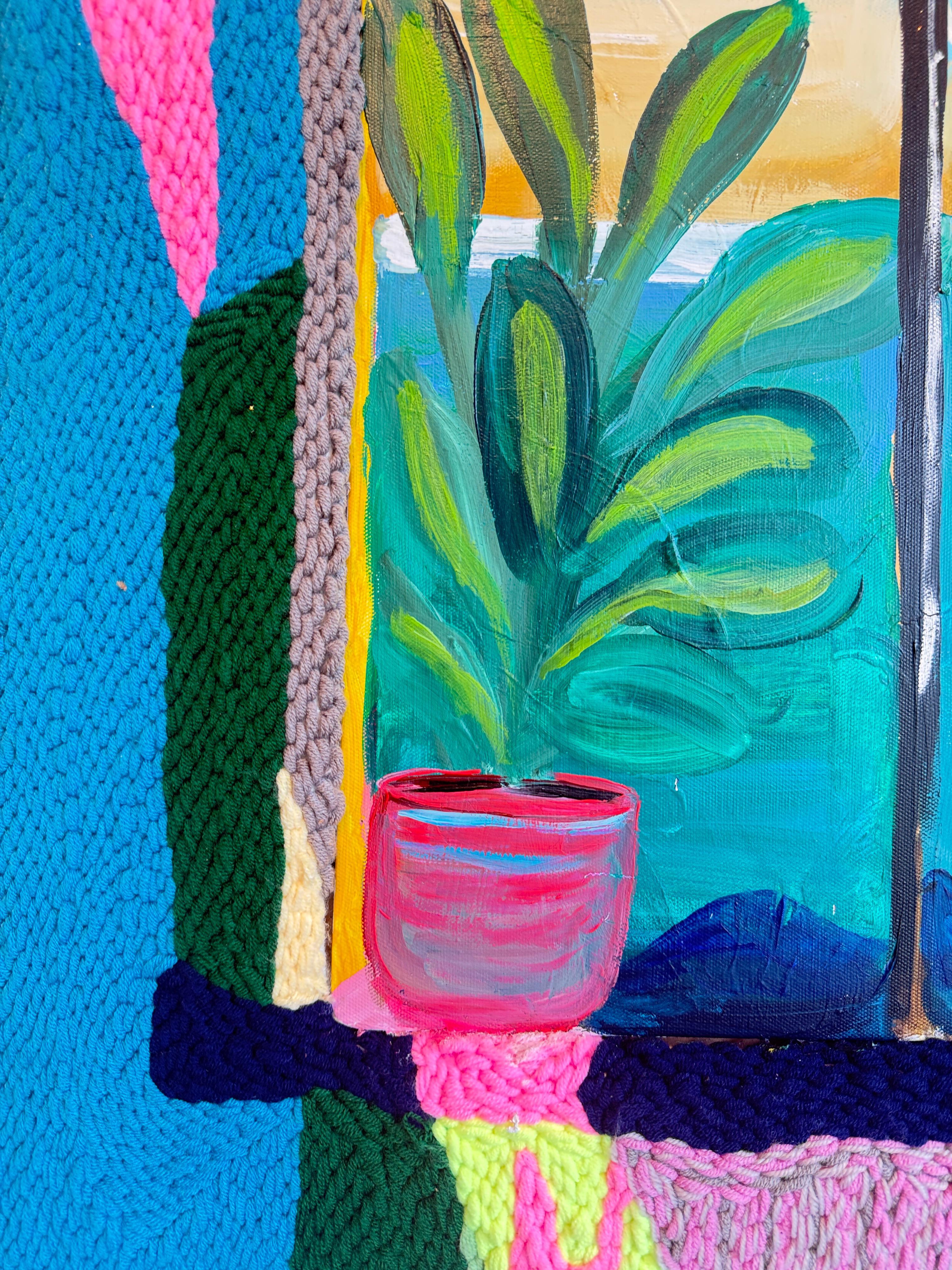 Donde el tiempo se ralentiza - K.Husslein Pintura de paisaje con mechones en venta 11