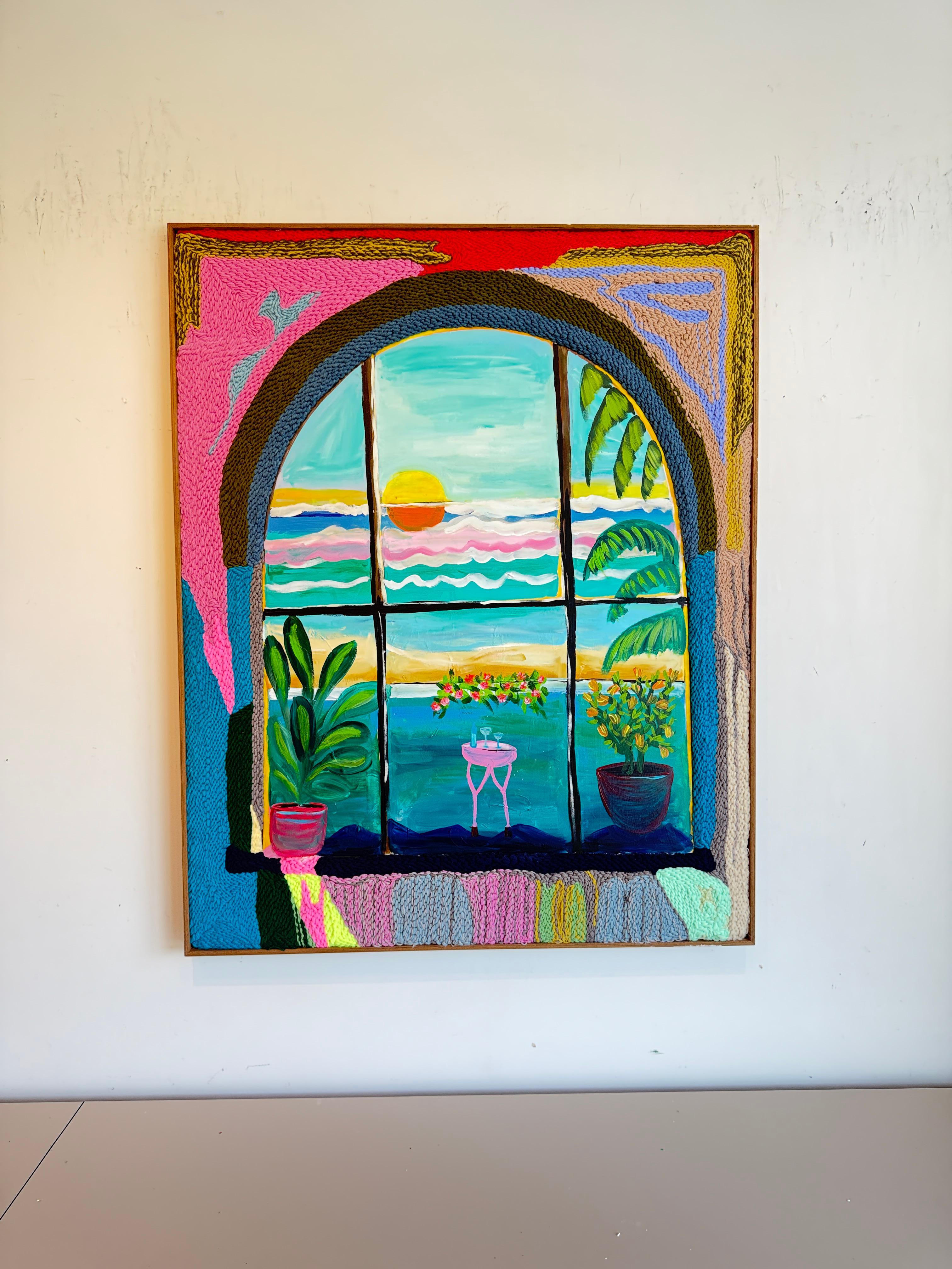 Donde el tiempo se ralentiza - K.Husslein Pintura de paisaje con mechones en venta 12