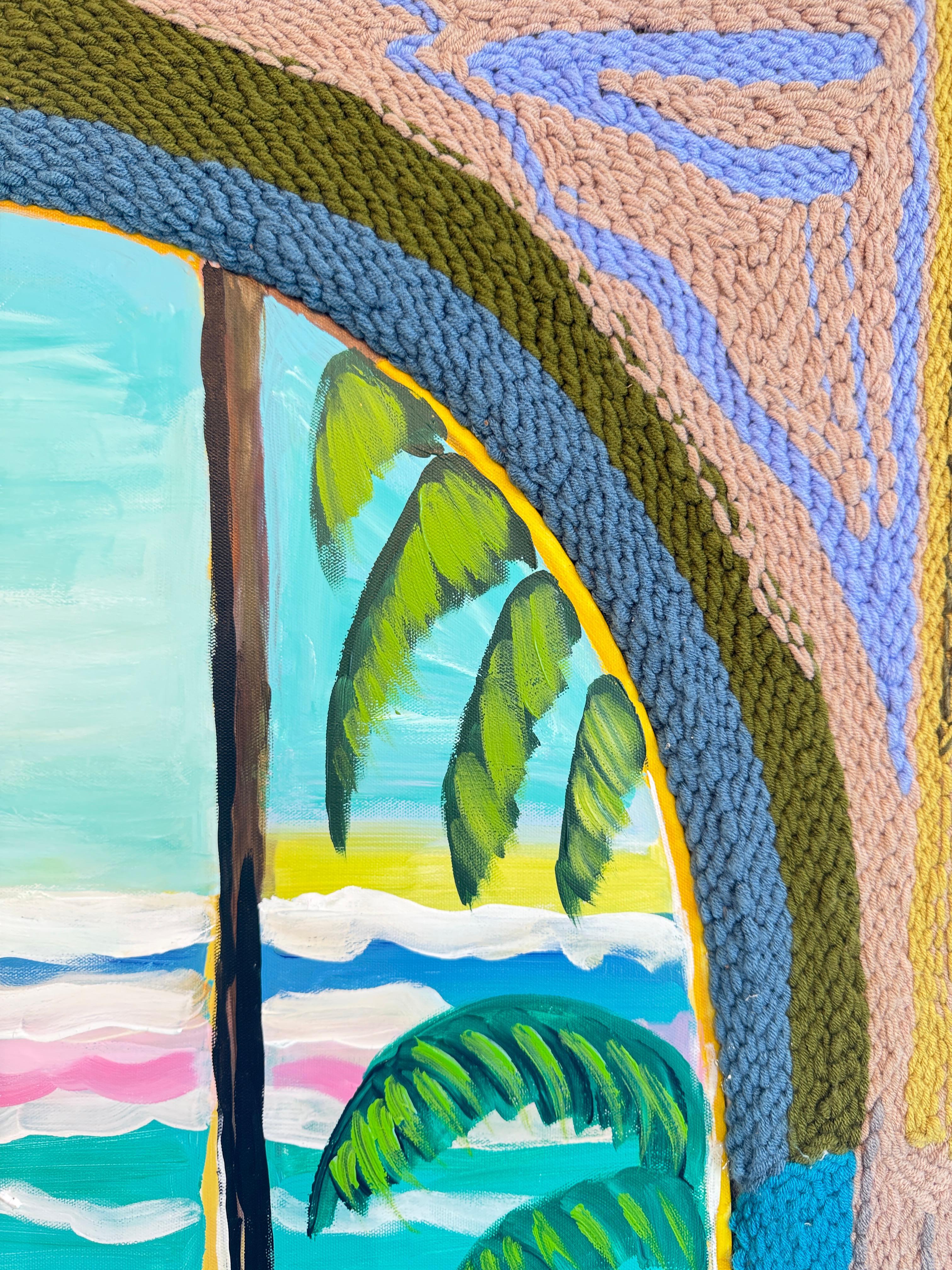 Donde el tiempo se ralentiza - K.Husslein Pintura de paisaje con mechones en venta 3