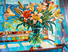 You are my Home von K. Husslein, Impasto-Blumengemälde