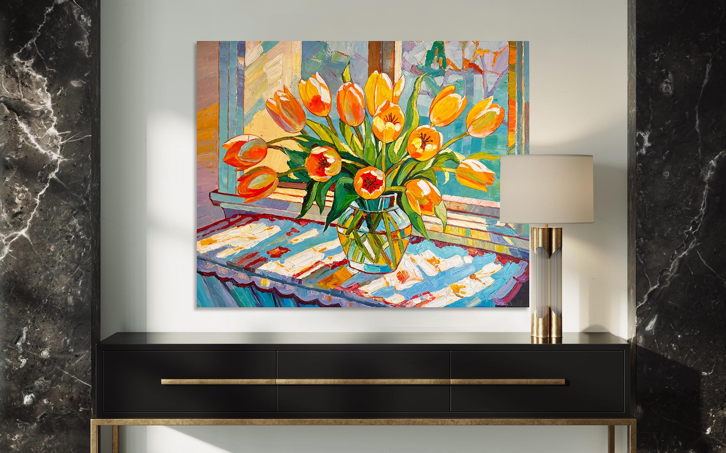 Eres mi sol -  por K. Husslein Impasto Flor Pintura impresionista - Painting Impresionista de Katharina Husslein