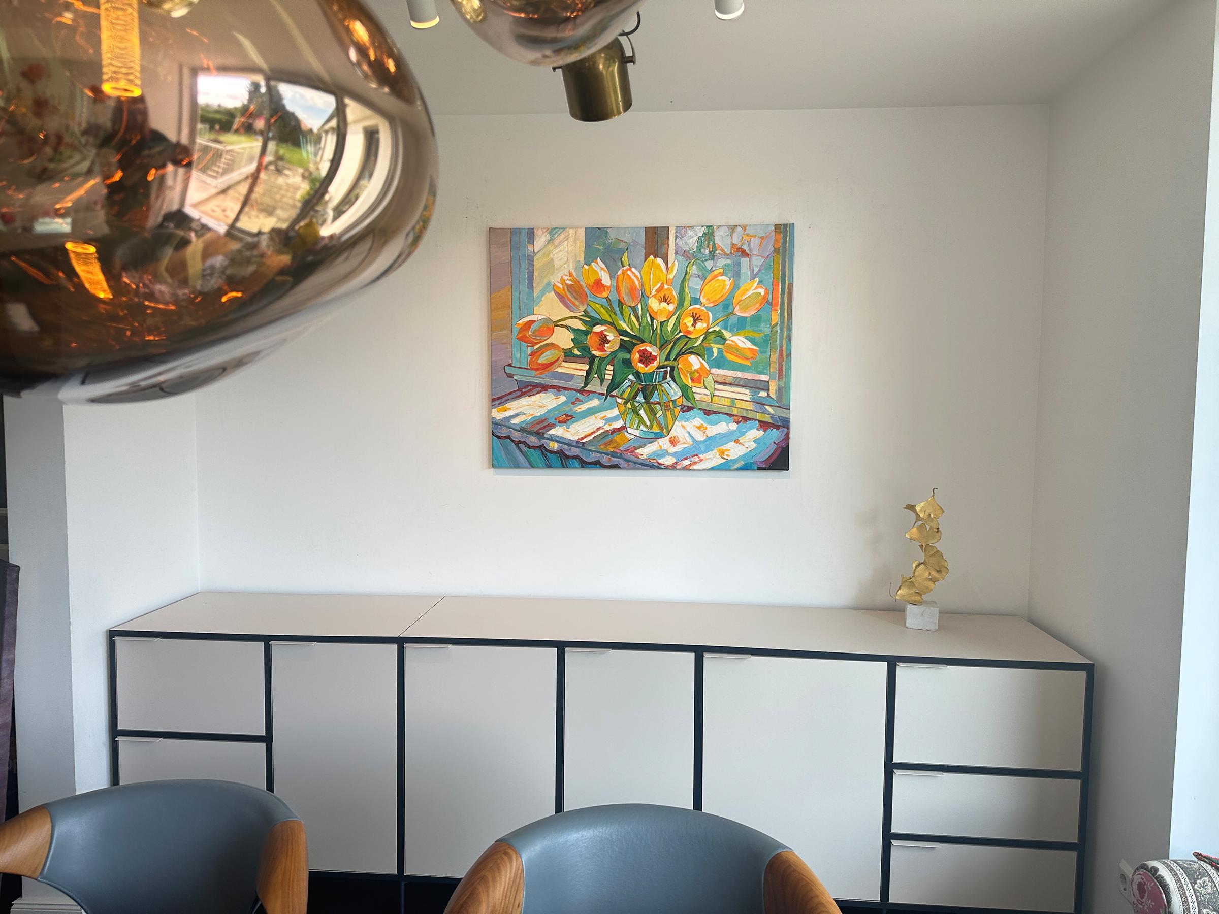 Eres mi sol -  por K. Husslein Impasto Flor Pintura impresionista 2