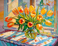 Eres mi sol -  por K. Husslein Impasto Flor Pintura impresionista