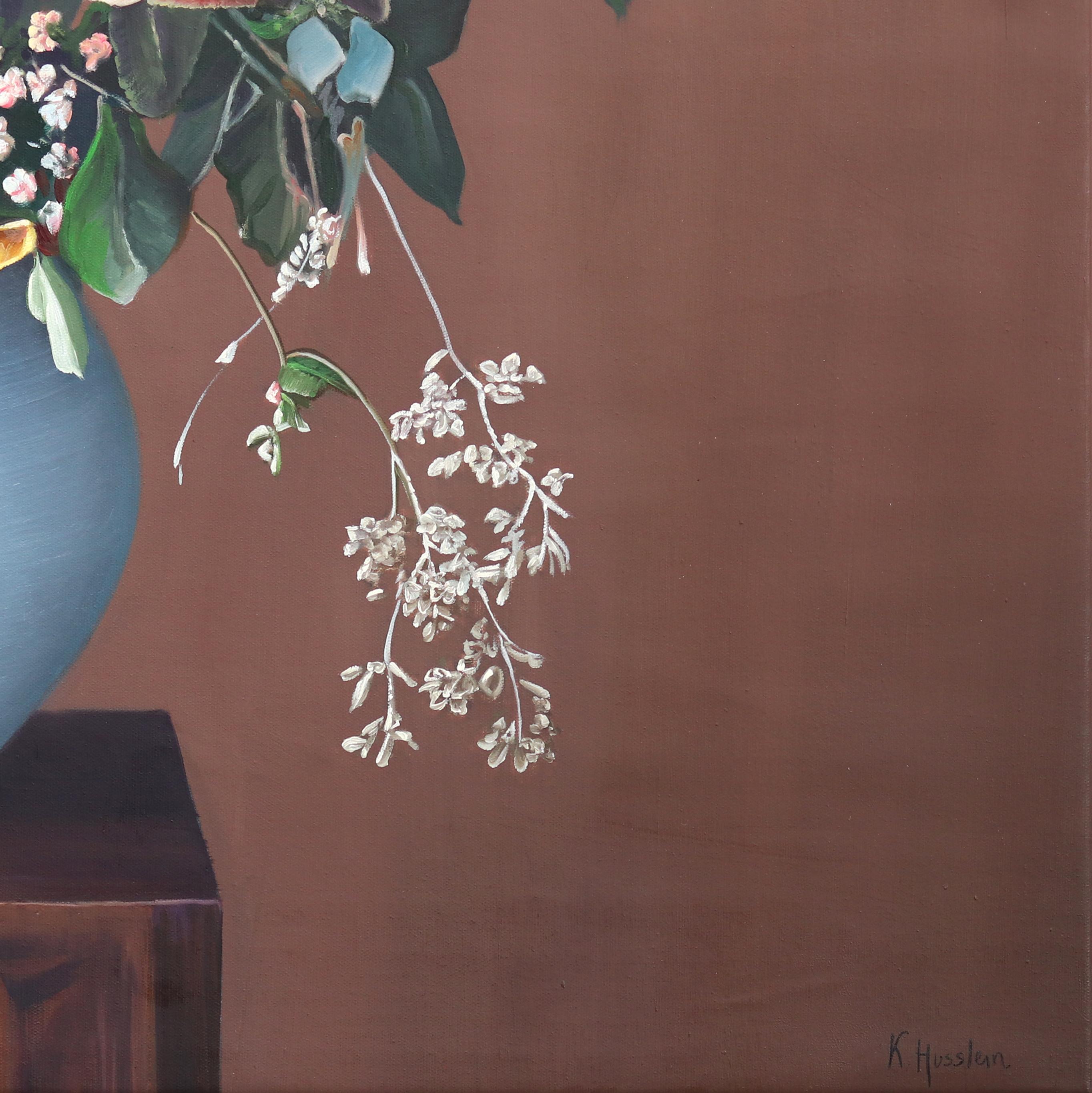 Inspired by paintings created by old masters and the immersive nature she experienced in the Black Forest, German artist Katharina Husslein paints in a representational hyperrealistic manner to capture lively bouquets and saturated landscapes.