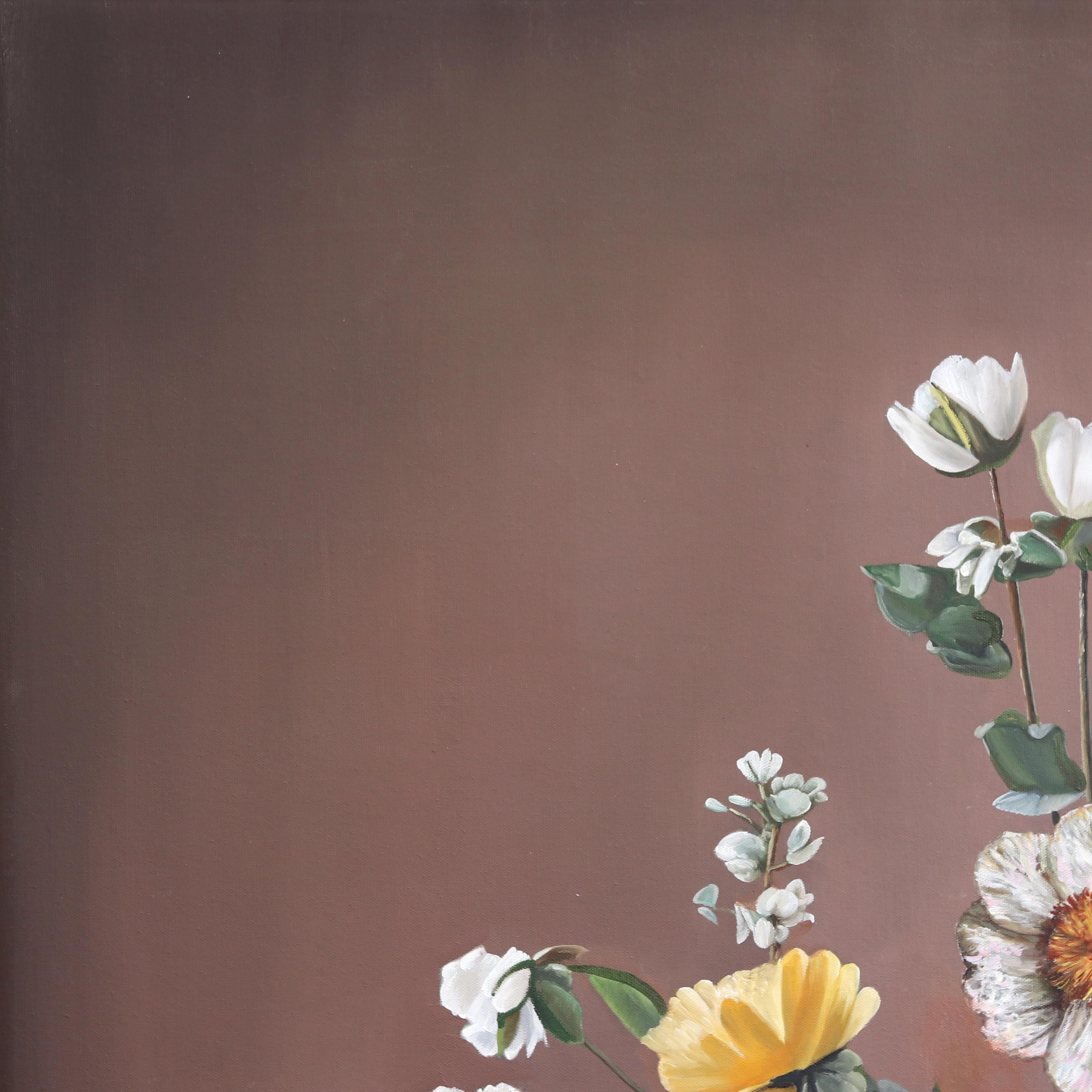 You May Love on Through Love's Eternity - Colorful Floral Still Life Painting For Sale 4