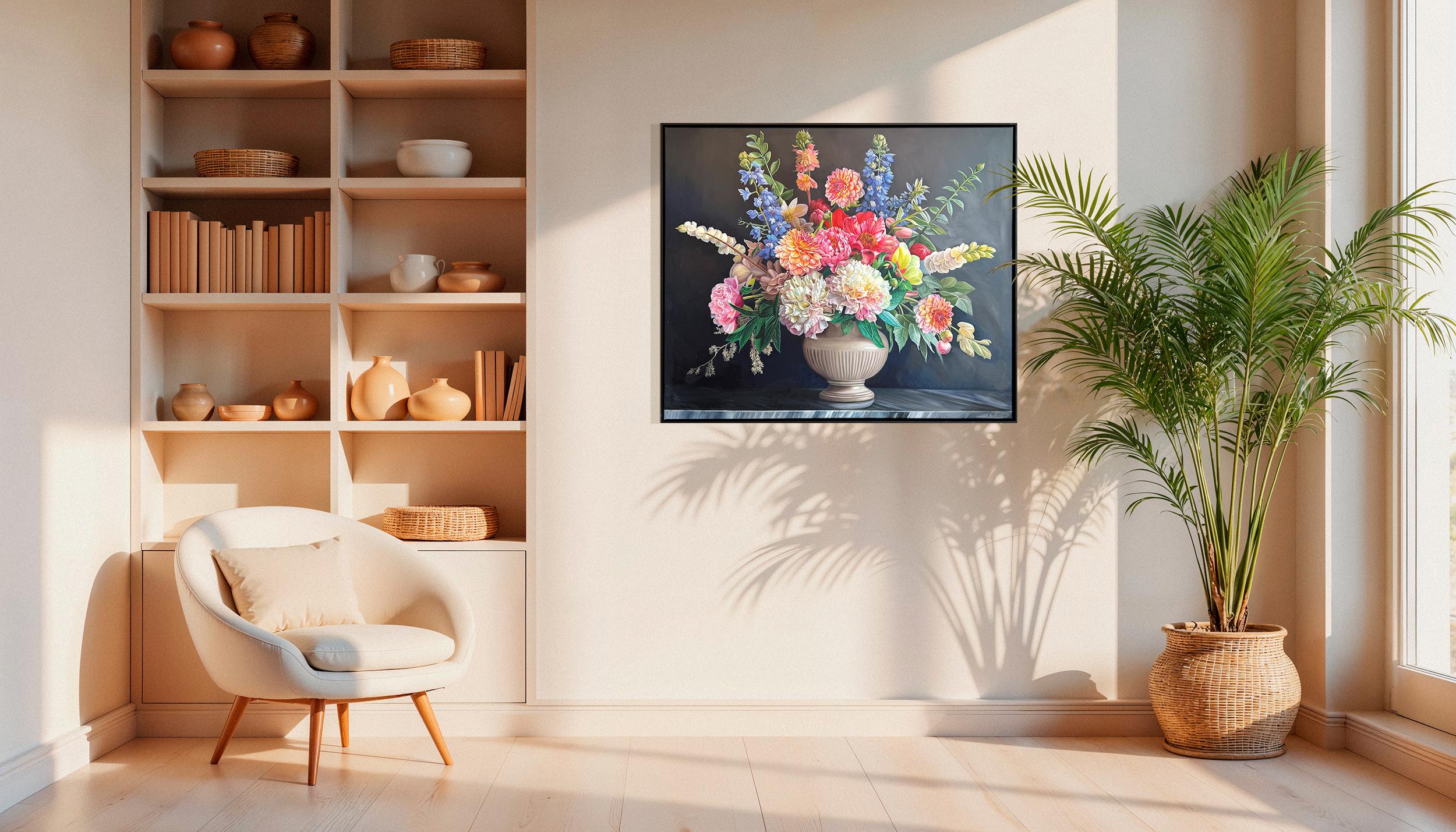 You open always petal by petal - K Husslein Botanical Hyperrealistic Still life For Sale 11