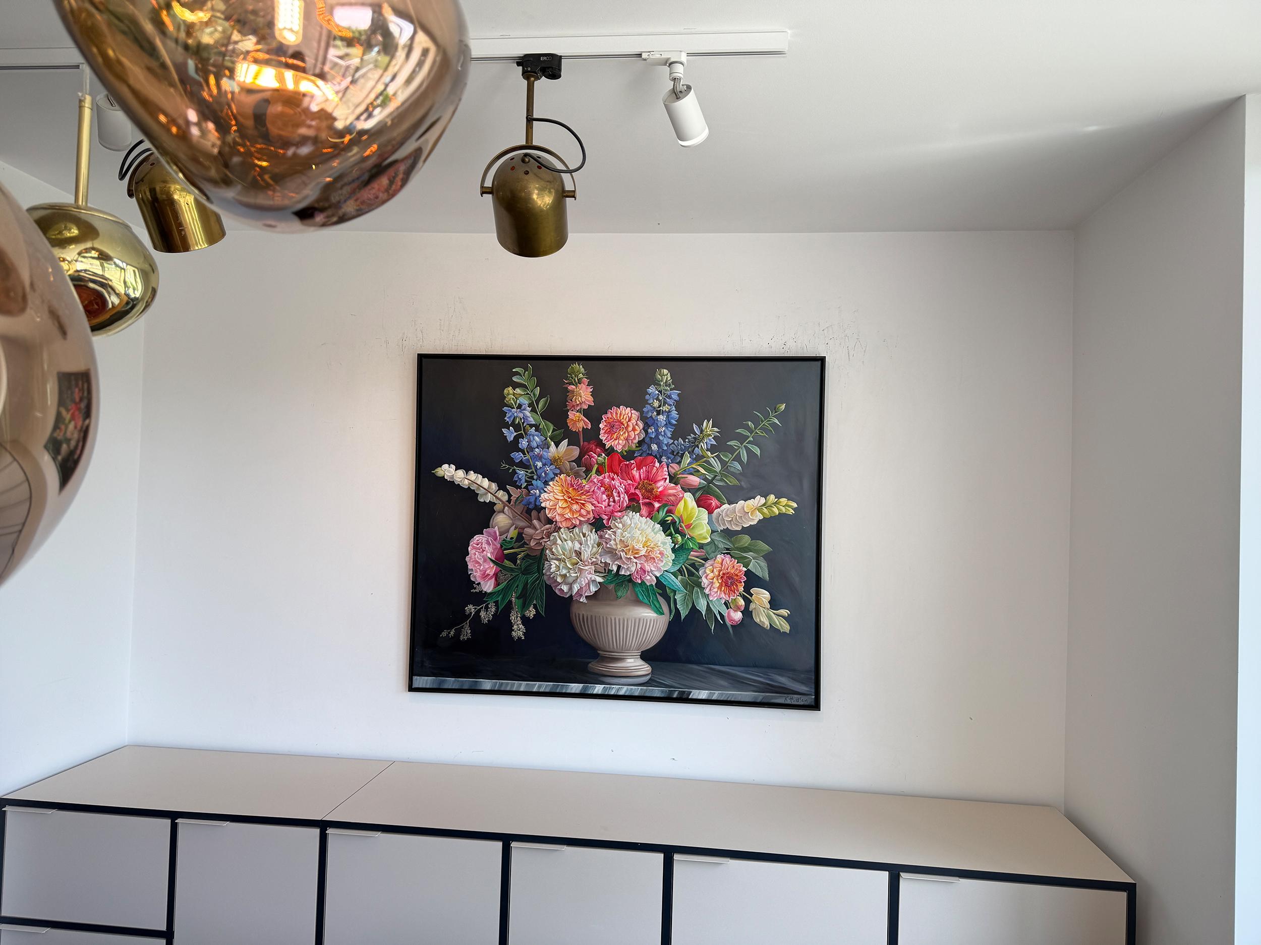 You open always petal by petal - K Husslein Botanical Hyperrealistic Still life For Sale 16