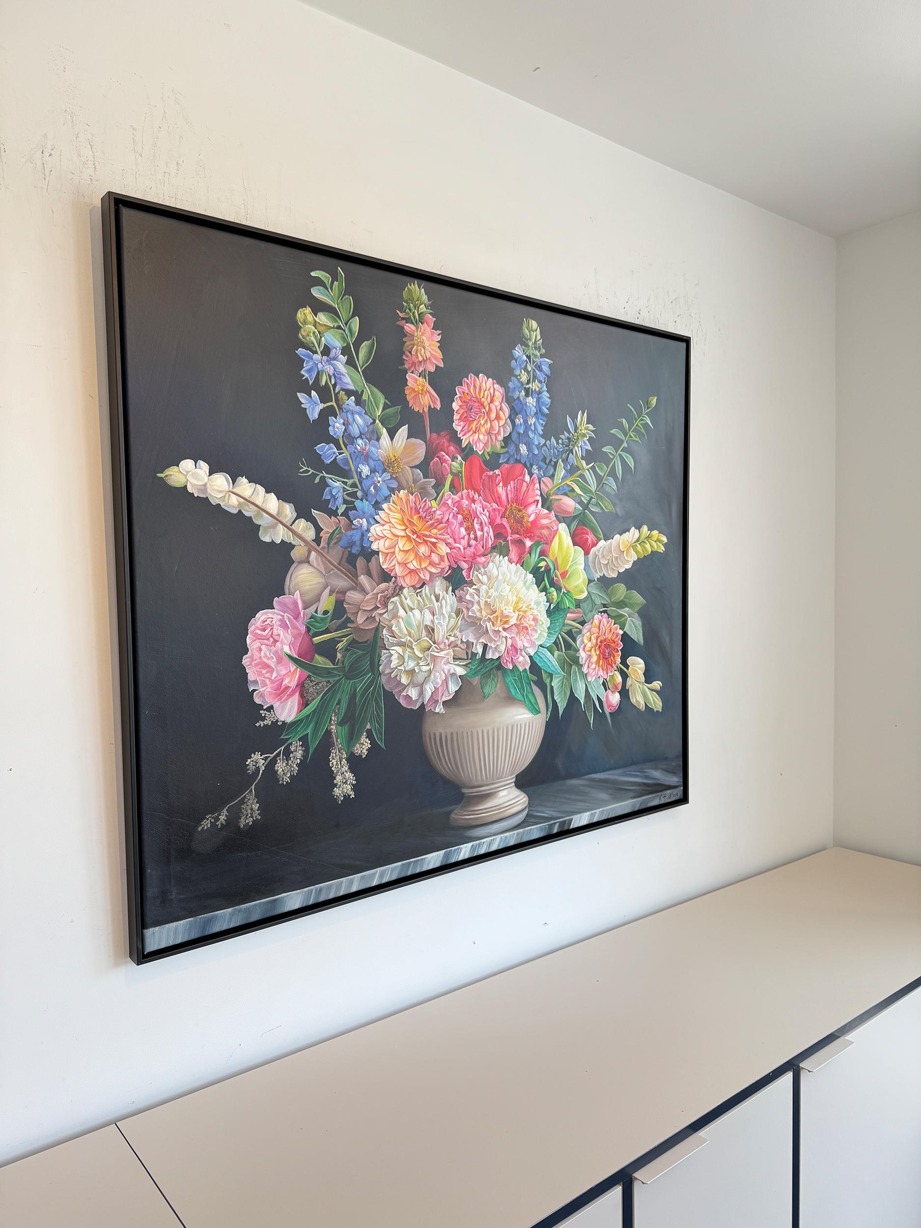 You open always petal by petal - K Husslein Botanical Hyperrealistic Still life For Sale 4