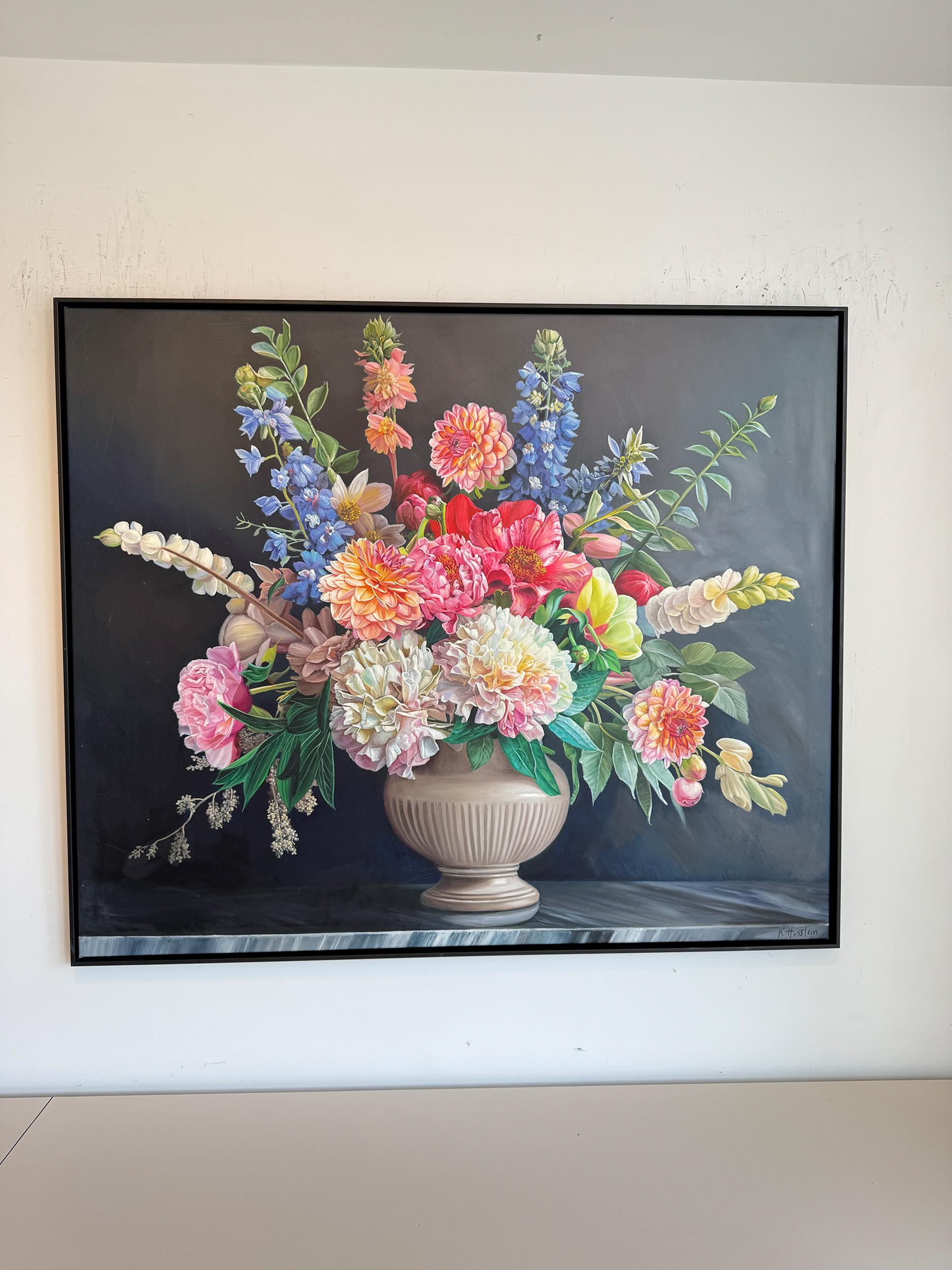 You open always petal by petal - K Husslein Botanical Hyperrealistic Still life For Sale 6