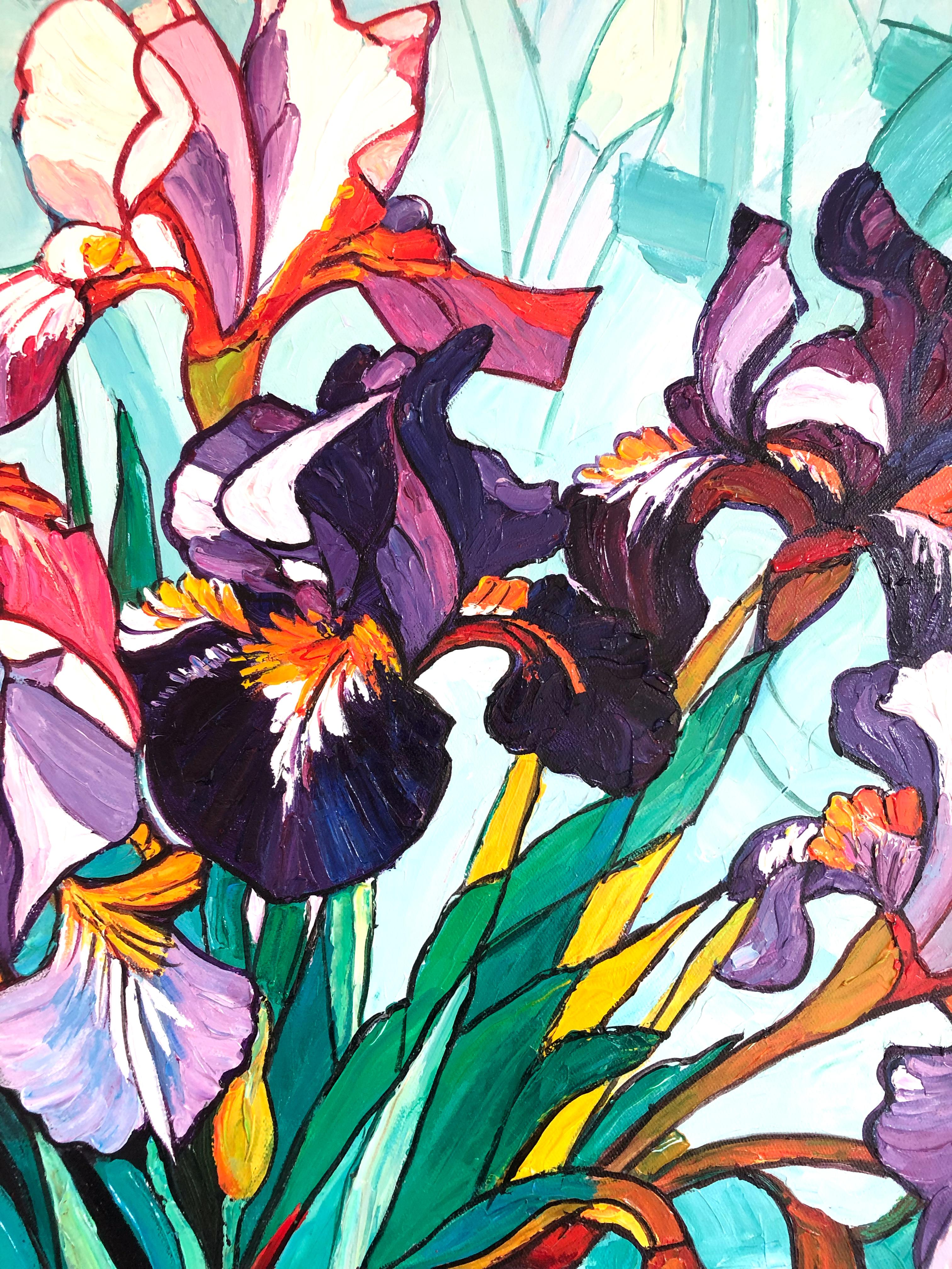 Votres in every moment de K. Husslein Impasto Landscape Mountain Painting en vente 11