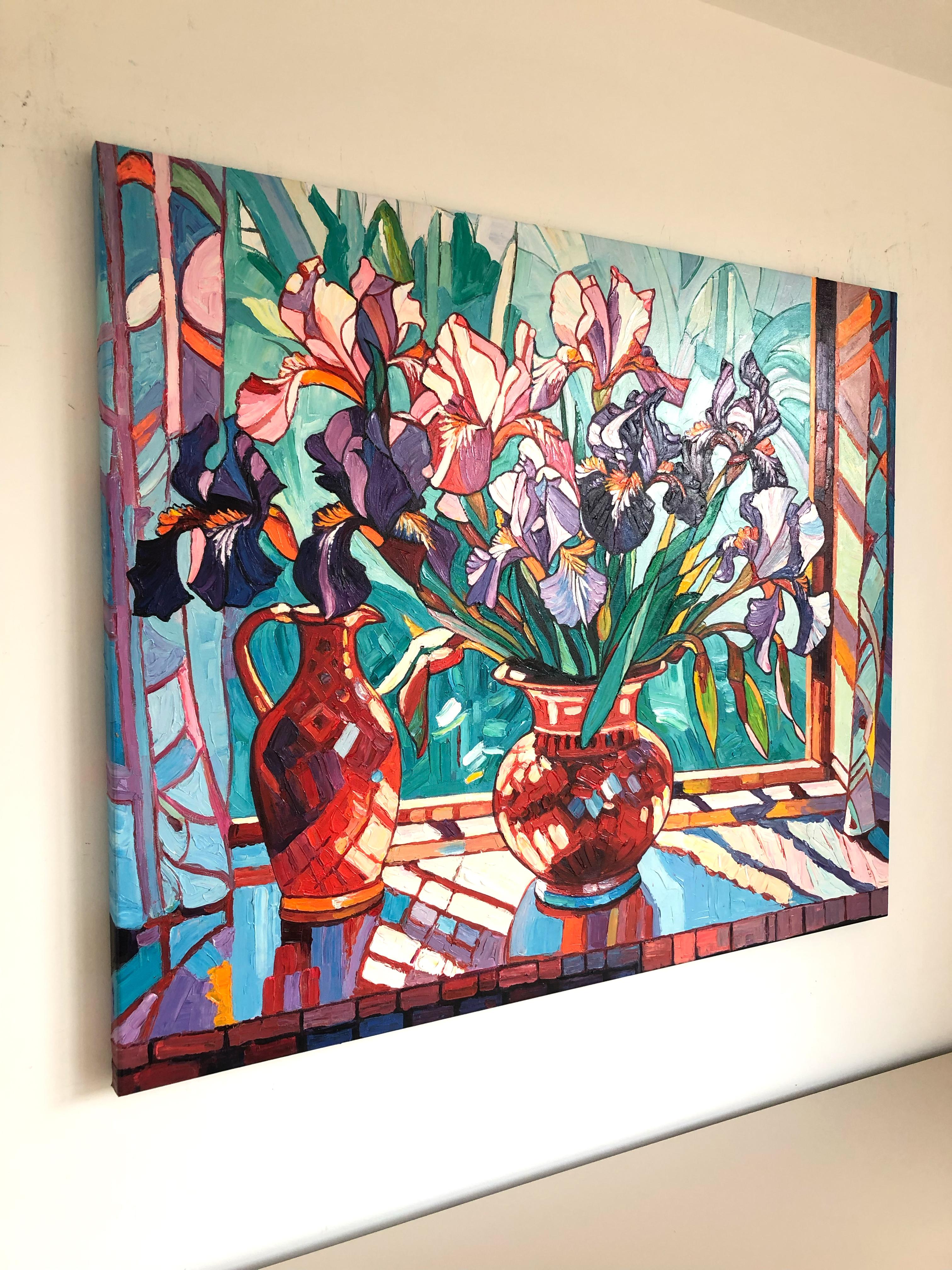 Votres in every moment de K. Husslein Impasto Landscape Mountain Painting en vente 4
