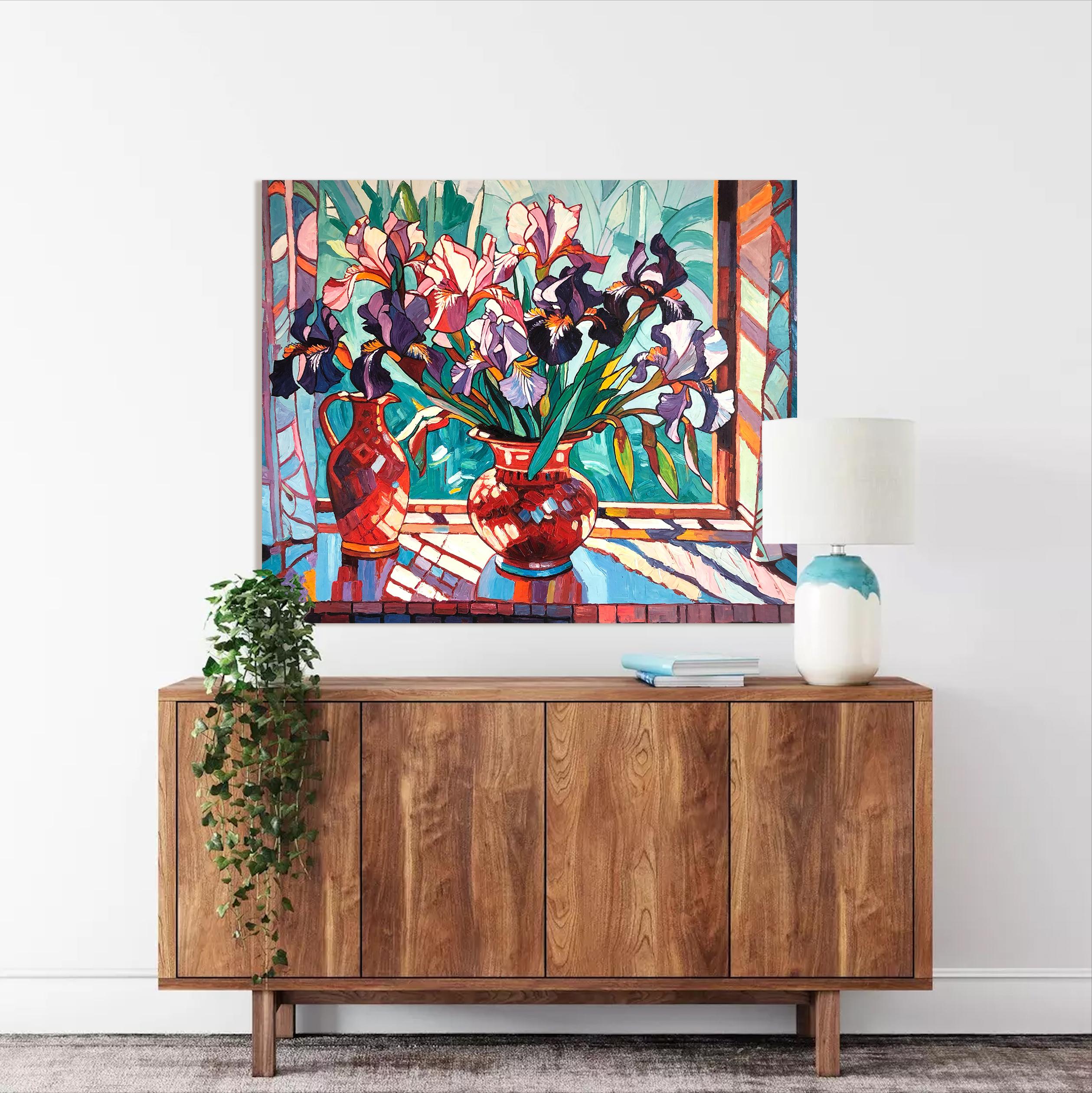Votres in every moment de K. Husslein Impasto Landscape Mountain Painting en vente 7