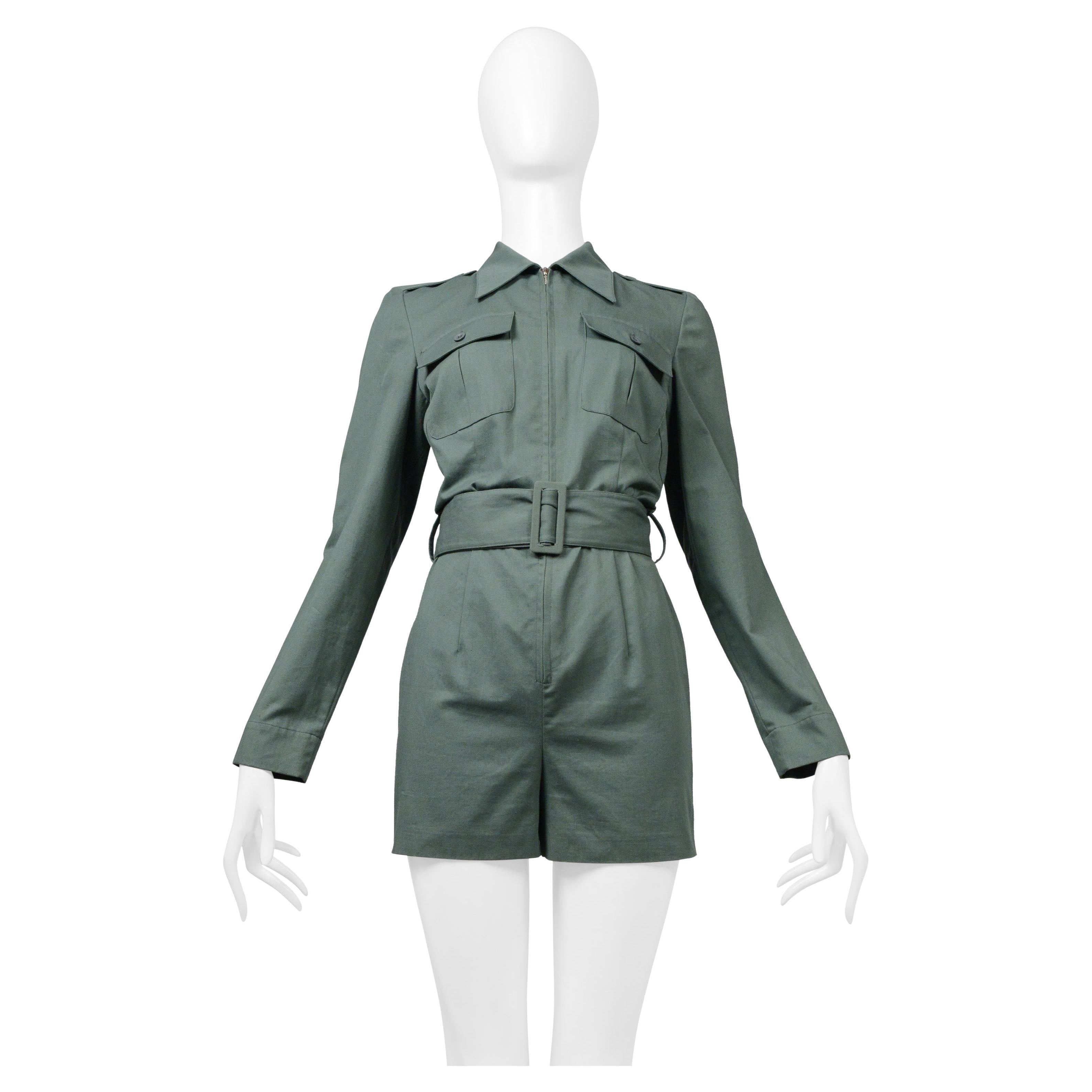 Katharine Hamnett mini-short vert armée