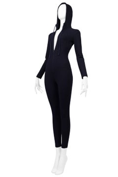 Katharine Hamnett Dark Navy Jersey Catsuit With Hood
