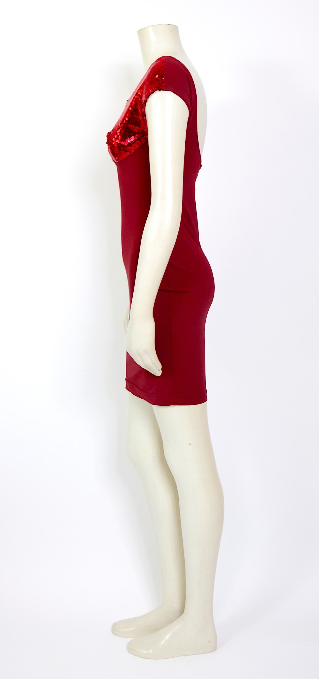 1980s red dress