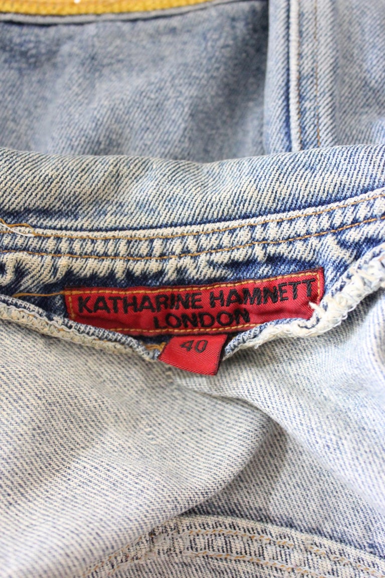 Katharine Hamnett Jeans Golden Fringes Jacket Vintage 90s For Sale at  1stDibs