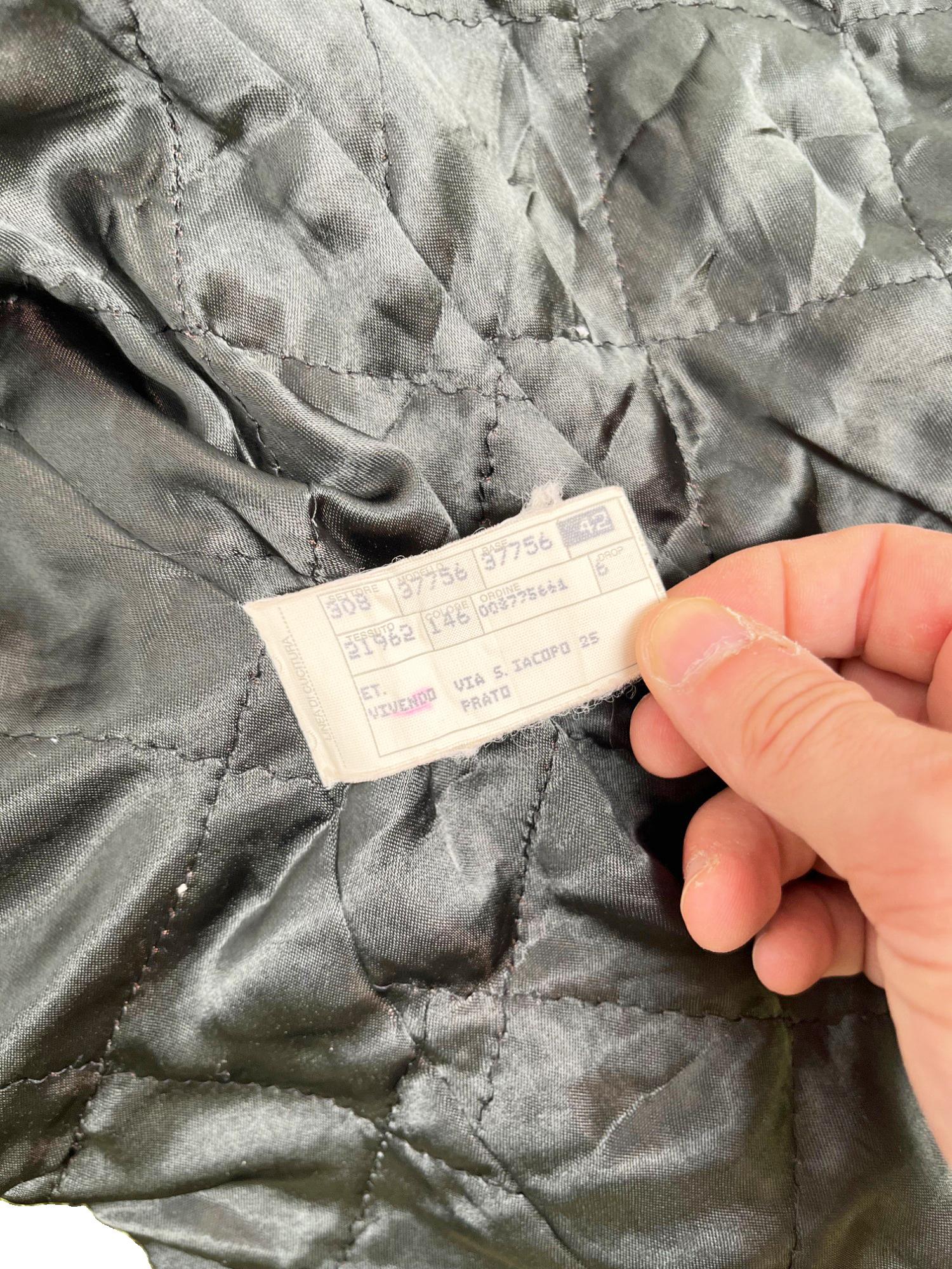 Katharine Hamnett Londres  manteau double boutonnage en coton vert des années 1990 en vente 5