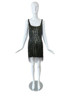 KATHARINE HAMNETT LONDRA 1996 - Vestito vintage da passerella con molte perline