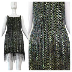 KATHARINE HAMNETT LONDRA 1996 - Vestito vintage da passerella con molte perline