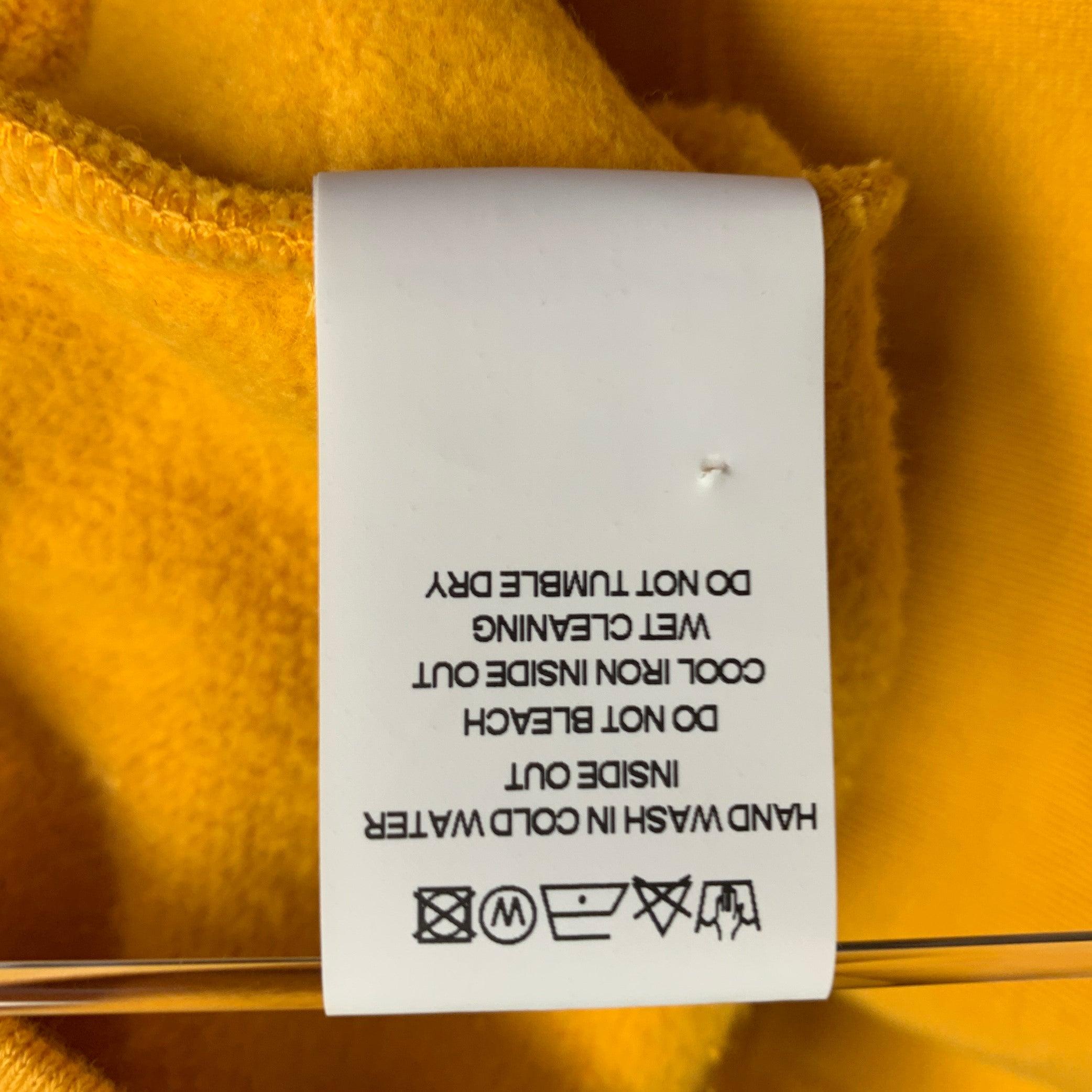 KATHARINE HAMNETT Size M Vince Mustard Yellow Organic Cotton Print Sweater For Sale 3
