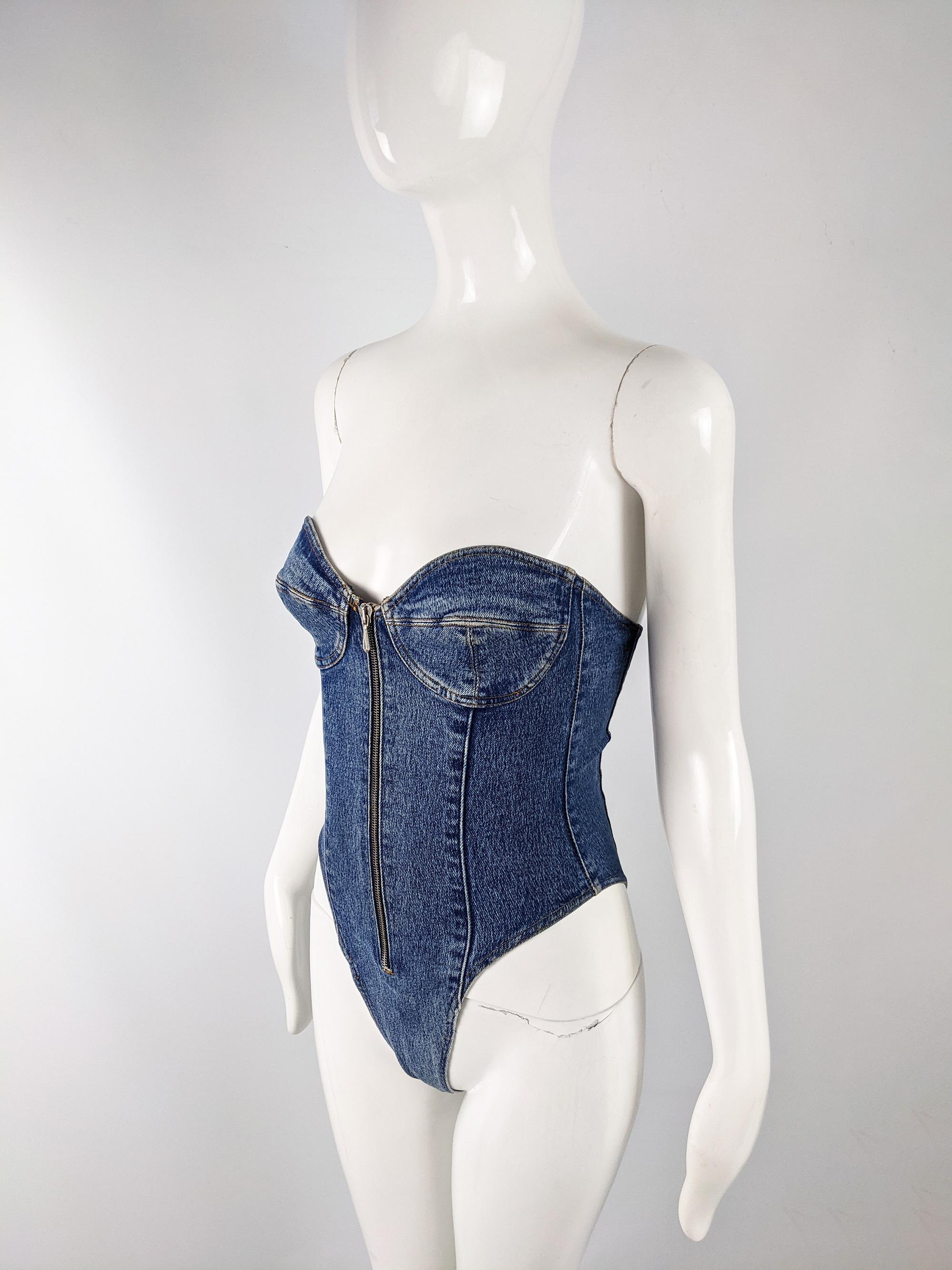 blue jean bodysuit